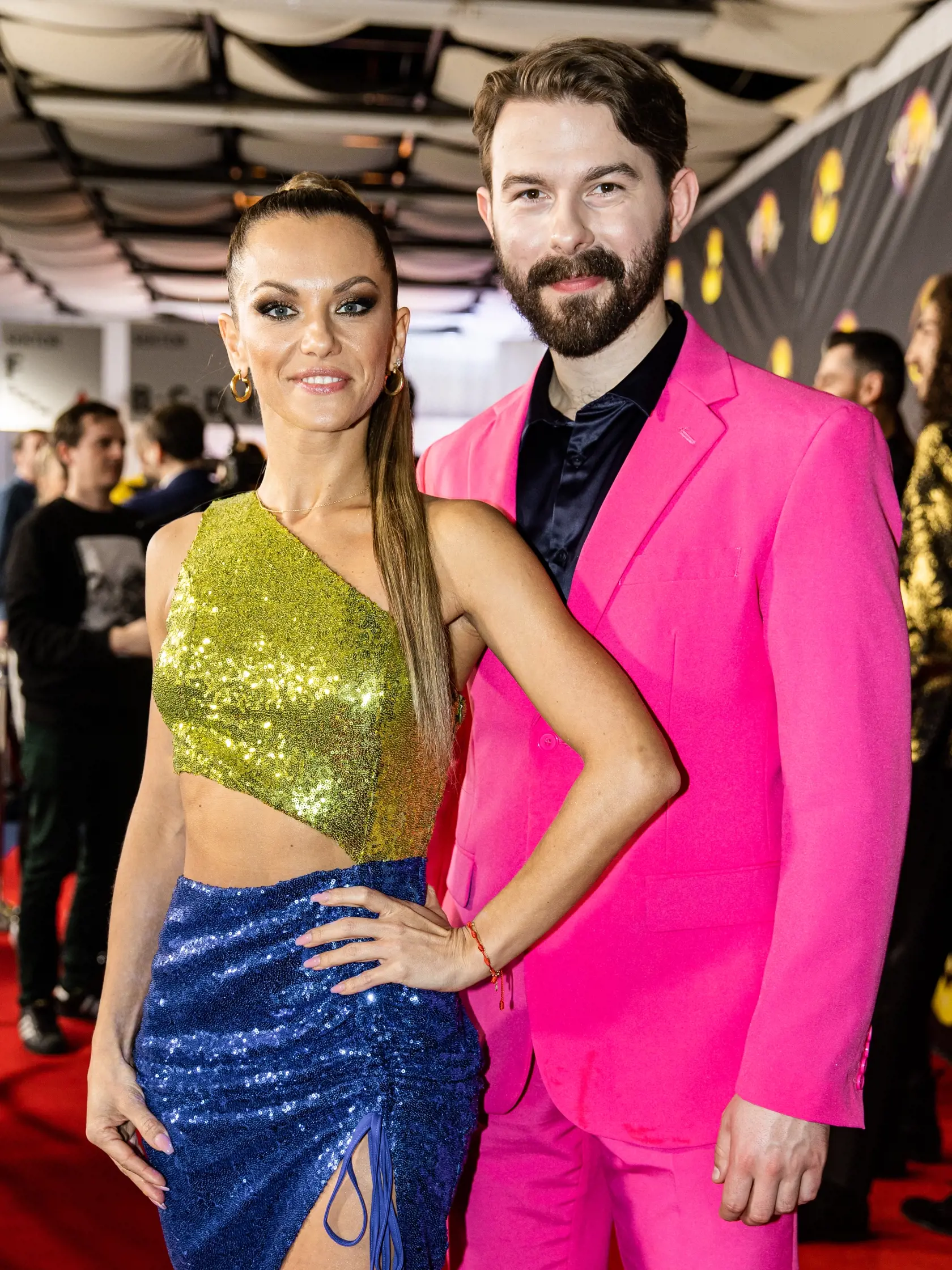 Predstavenie párov tanečnej šou "Let's Dance 2023" v Bratislave. Na snímke Dominika Rošková a Richard Autner.