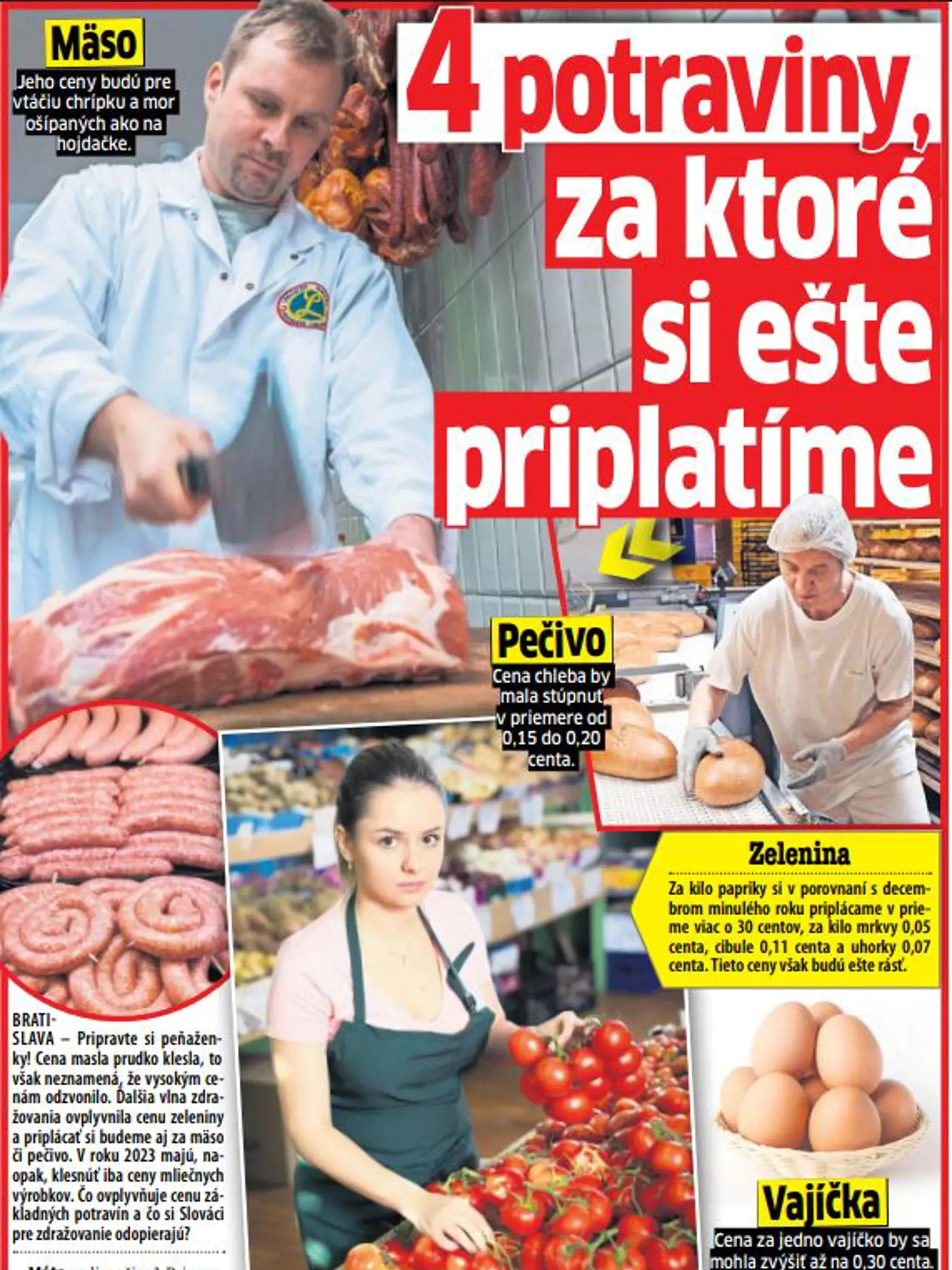4 potraviny, za ktoré si v roku 2023 ešte poriadne priplatíme.