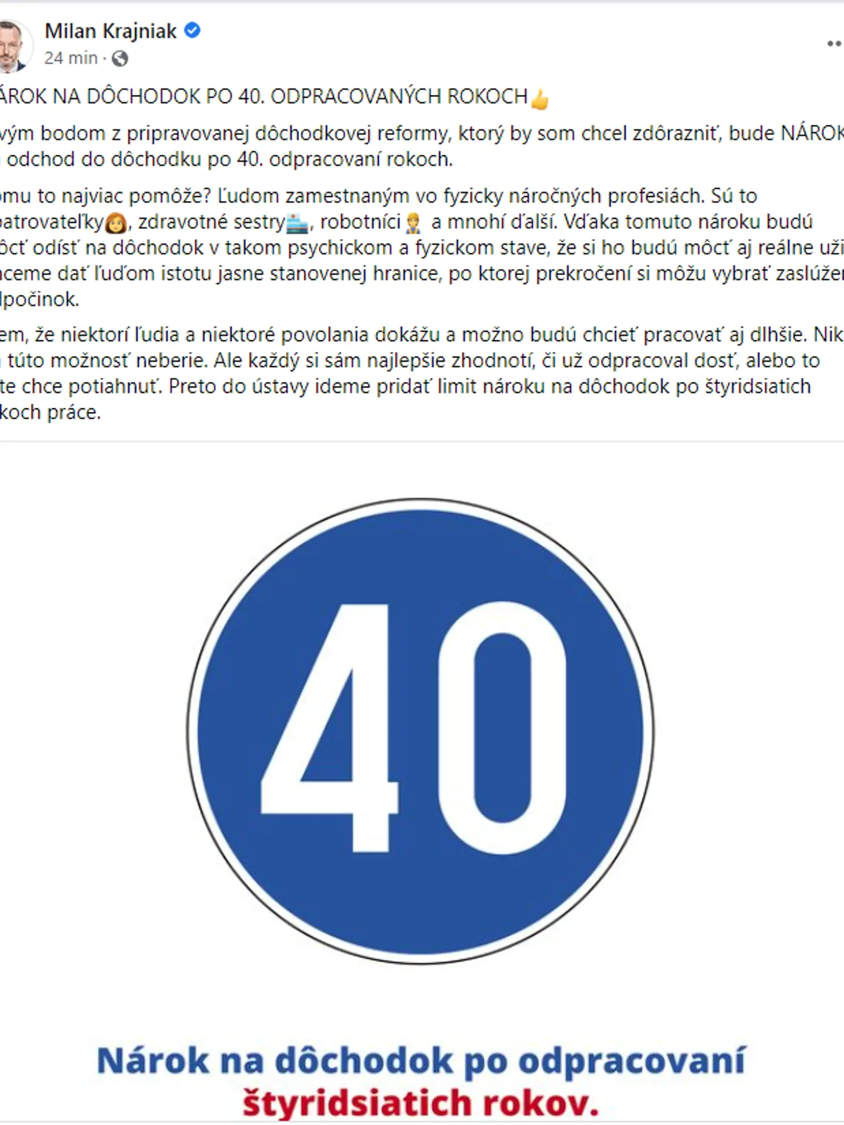 Minister chce ľuďom garantovať penziu po 40 rokoch práce.
