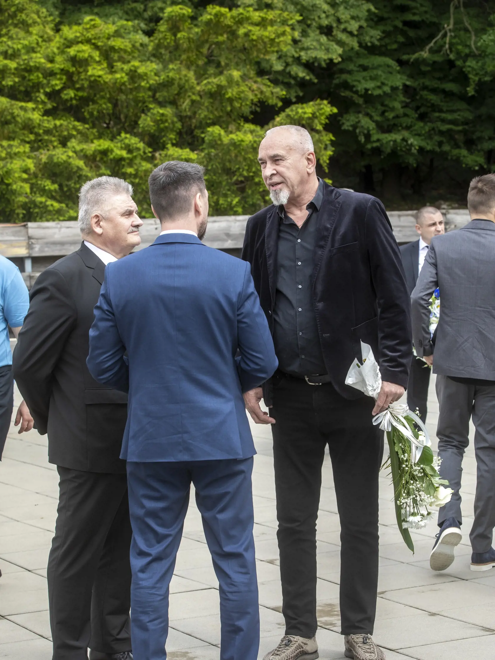Na snímke je posledná rozlúčka s podnikateľom Fedorom Flašíkom v bratislavskom krematóriu, ktorá sa konala v piatok 3.5 2024. Na fotke je  rockový spevák Marián Greksa.