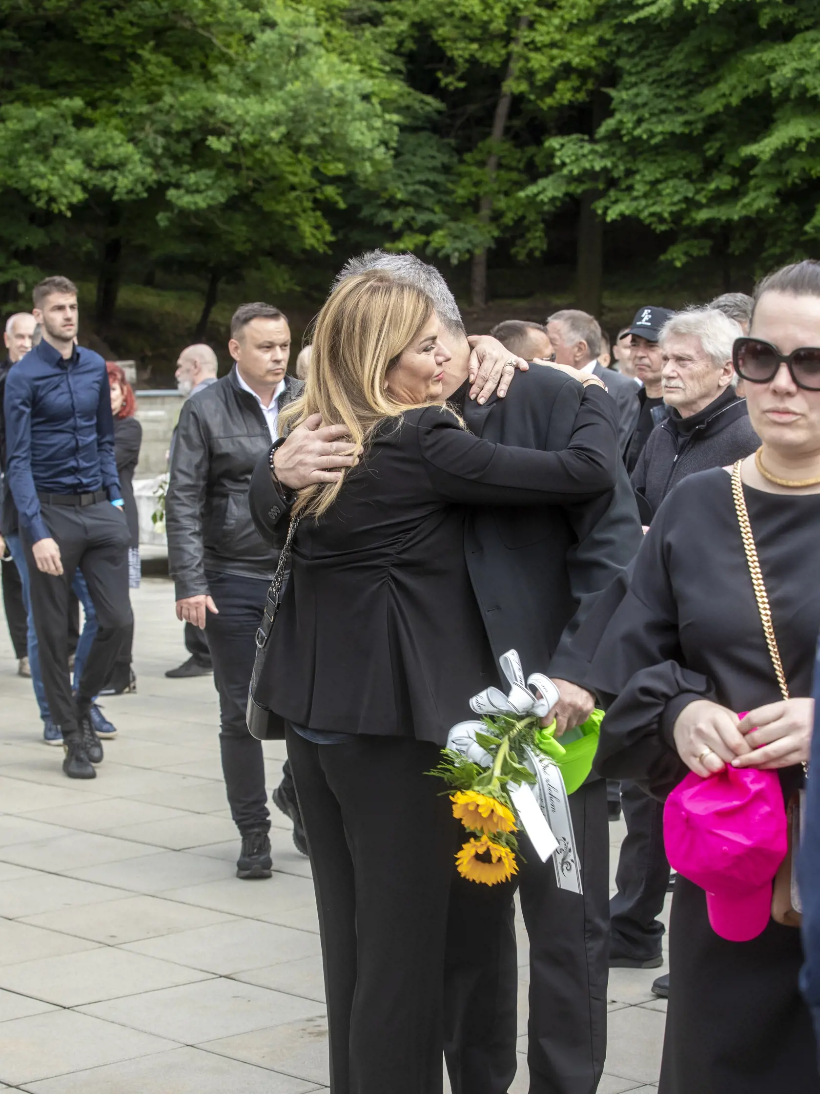 Na snímke je posledná rozlúčka s podnikateľom Fedorom Flašíkom v bratislavskom krematóriu, ktorá sa konala v piatok 3.5 2024. Na fotke je exmanželka a europoslankyňa Monika Beňová.