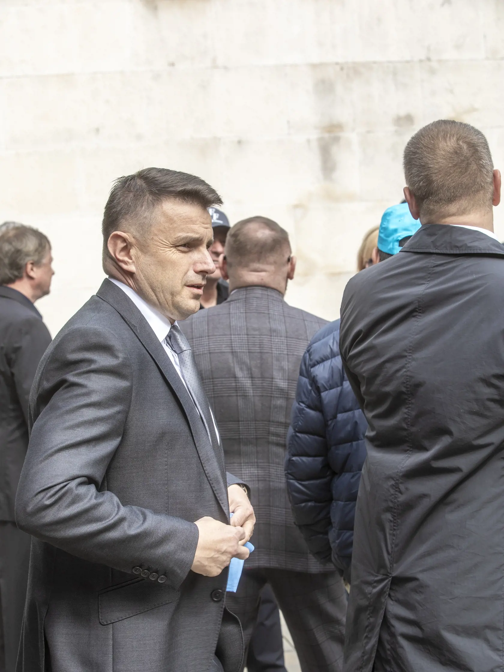 Na snímke je posledná rozlúčka s podnikateľom Fedorom Flašíkom v bratislavskom krematóriu, ktorá sa konala v piatok 3.5 2024 Na fotke je  Branislav Záhradník.