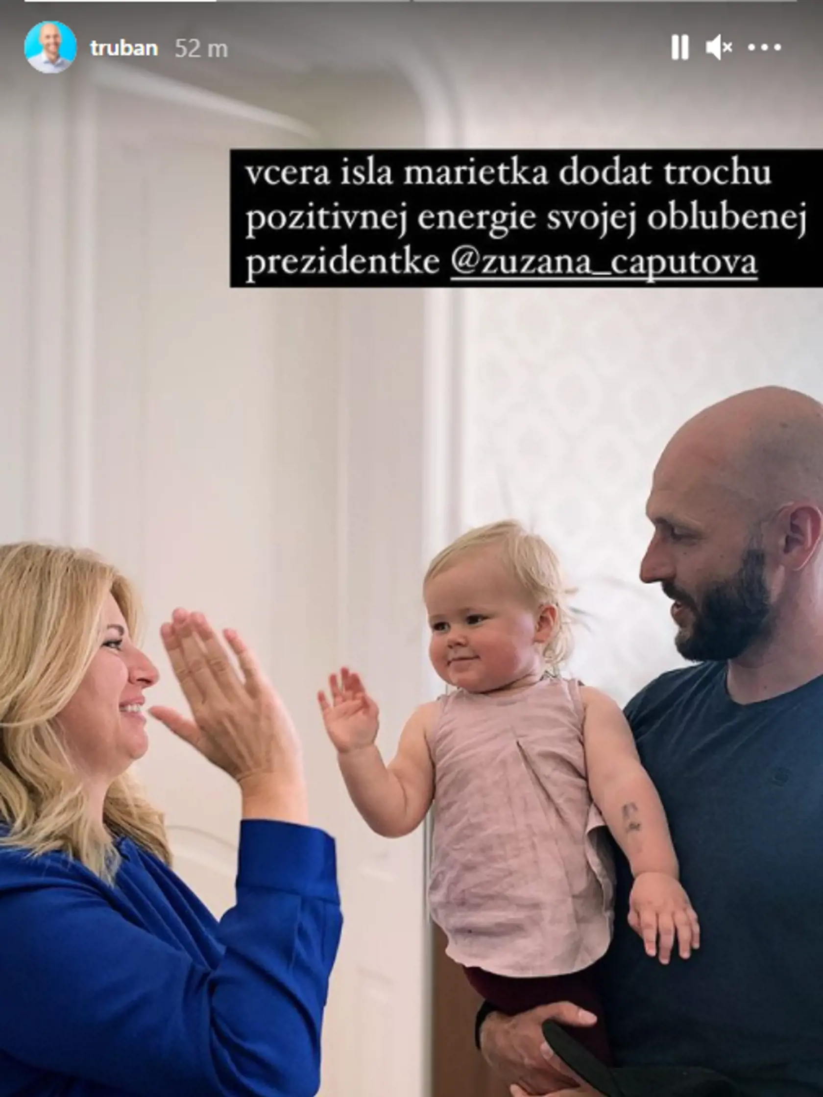 Návštevu v paláci si Trubanova dcérka užila.
