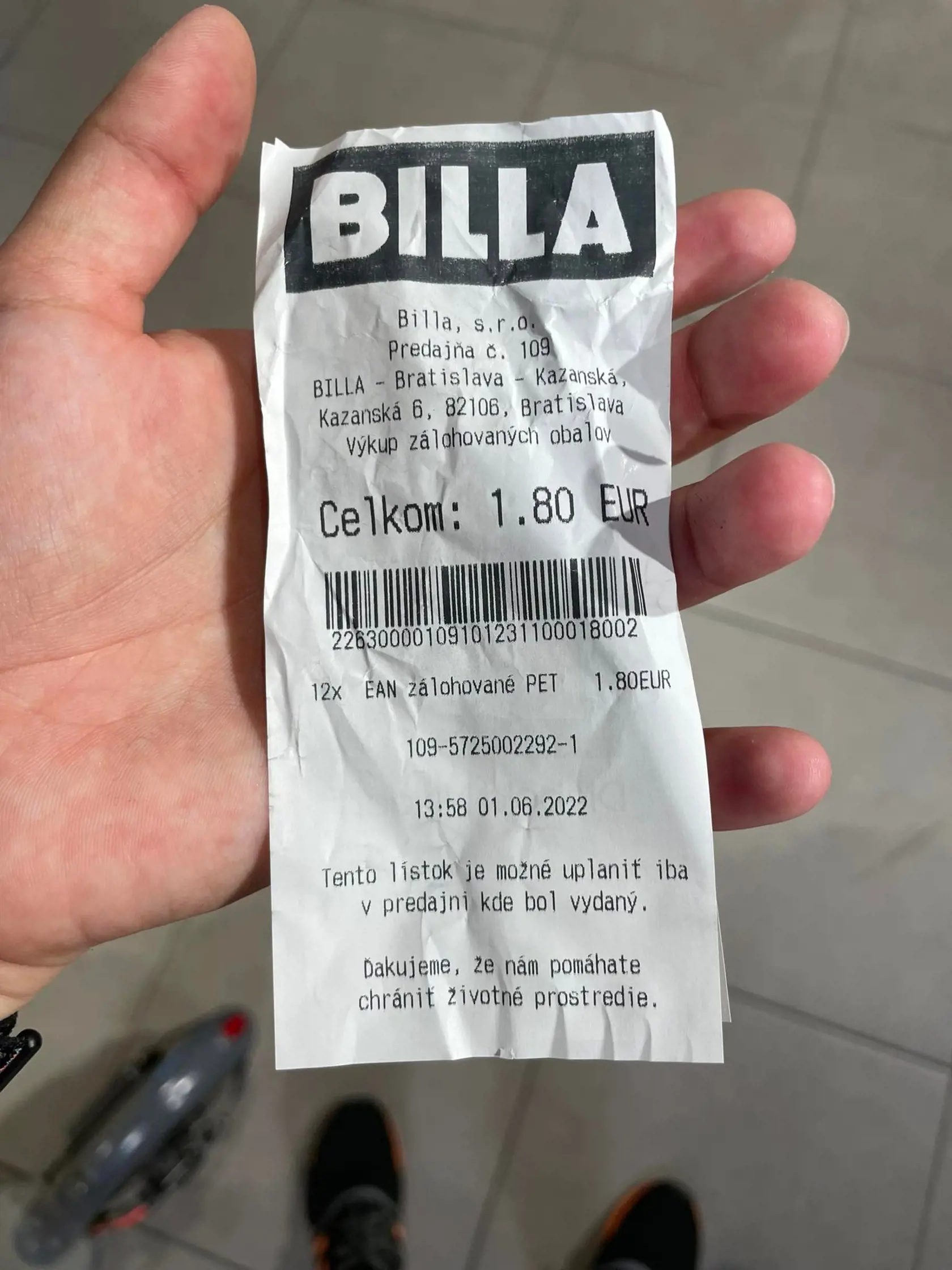 Tri hodiny v meste spravili 1,8€!