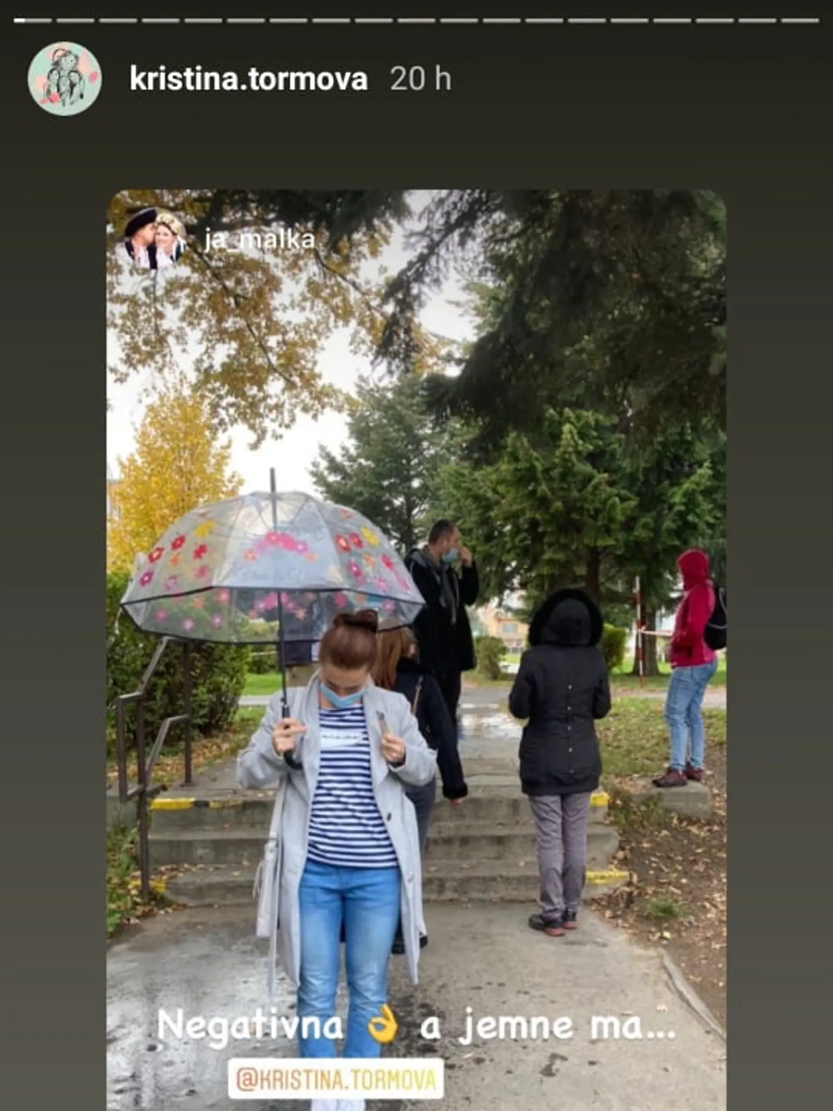 Herečka Kristína Tormová je negatívna.