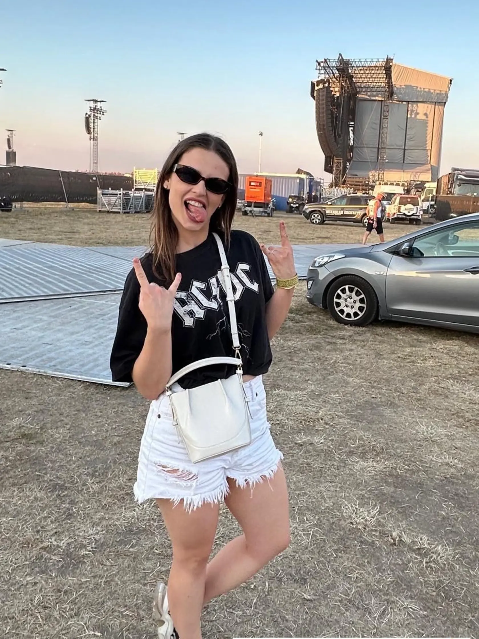 Martina "Maca" Zábranská si koncert AC/DC nemohla nechať ujsť.