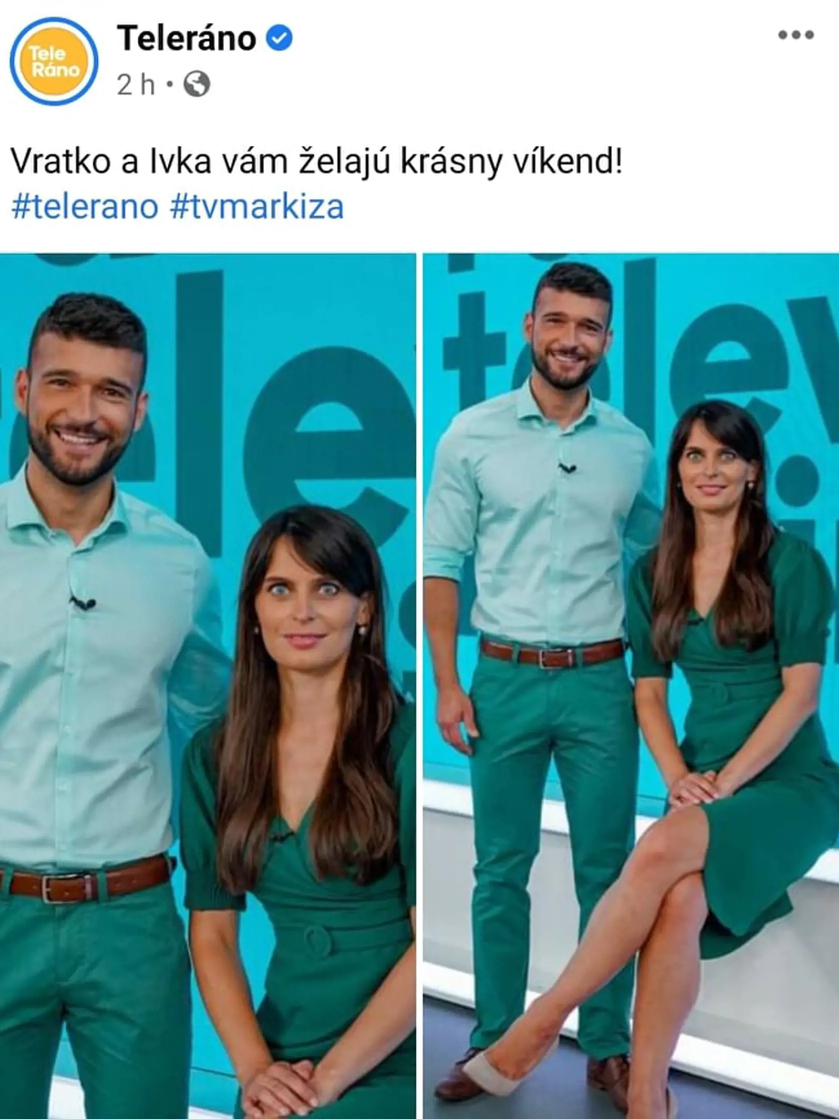Vratko Sirági a Ivana Krejčová v Teleráne.