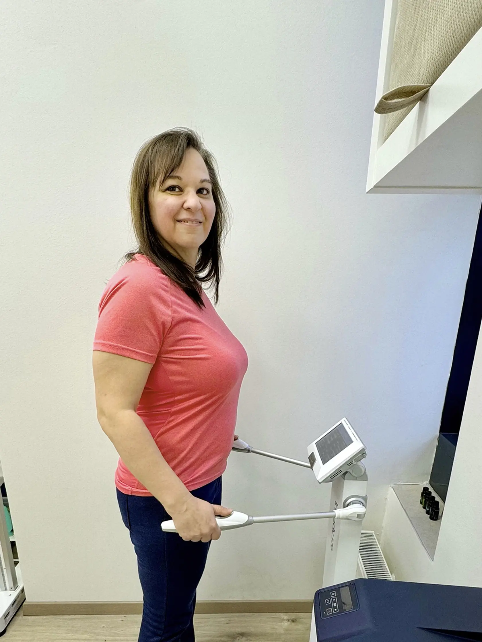 Zuzana Lišková ma odvážila a vzápätí softvér vyhodnotil všetky údaje. Potešili ma všetky hodnoty, nielen váha, ktorá šla dole.
