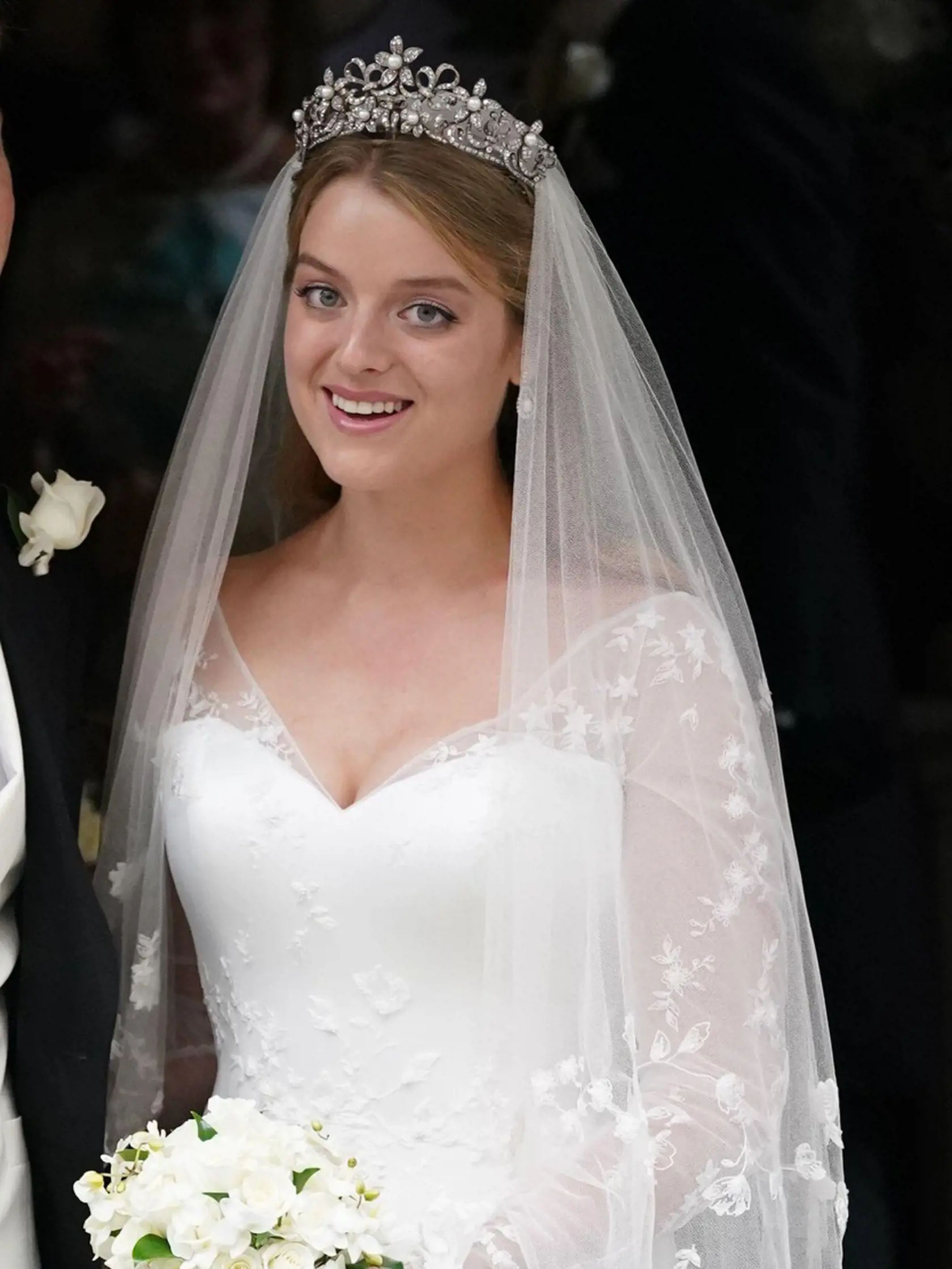 Flora Ogilvy, granddaughter of Princess Alexandra, following her wedding to Timothy Vesterberg, leaves St James's Church in Piccadilly, central London, following their wedding ceremony. Picture date: Friday September 10, 2021.