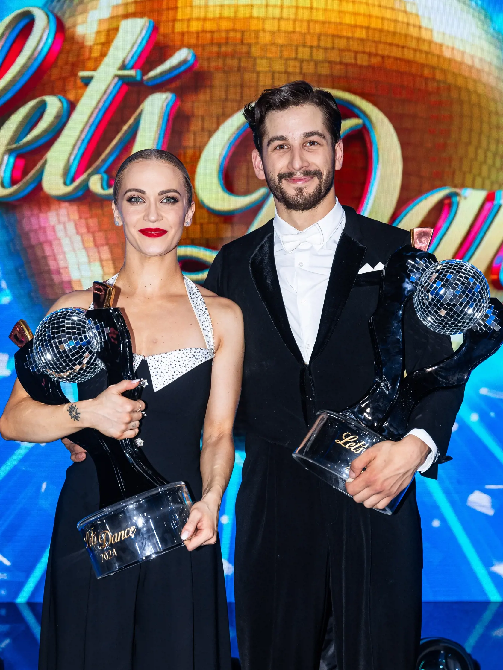 Finále tanečnej súťaže celebrít “LET’S DANCE 2024” v Bratislave. Na snímke Jakub Jablonský a Eliška Lenčešová. 