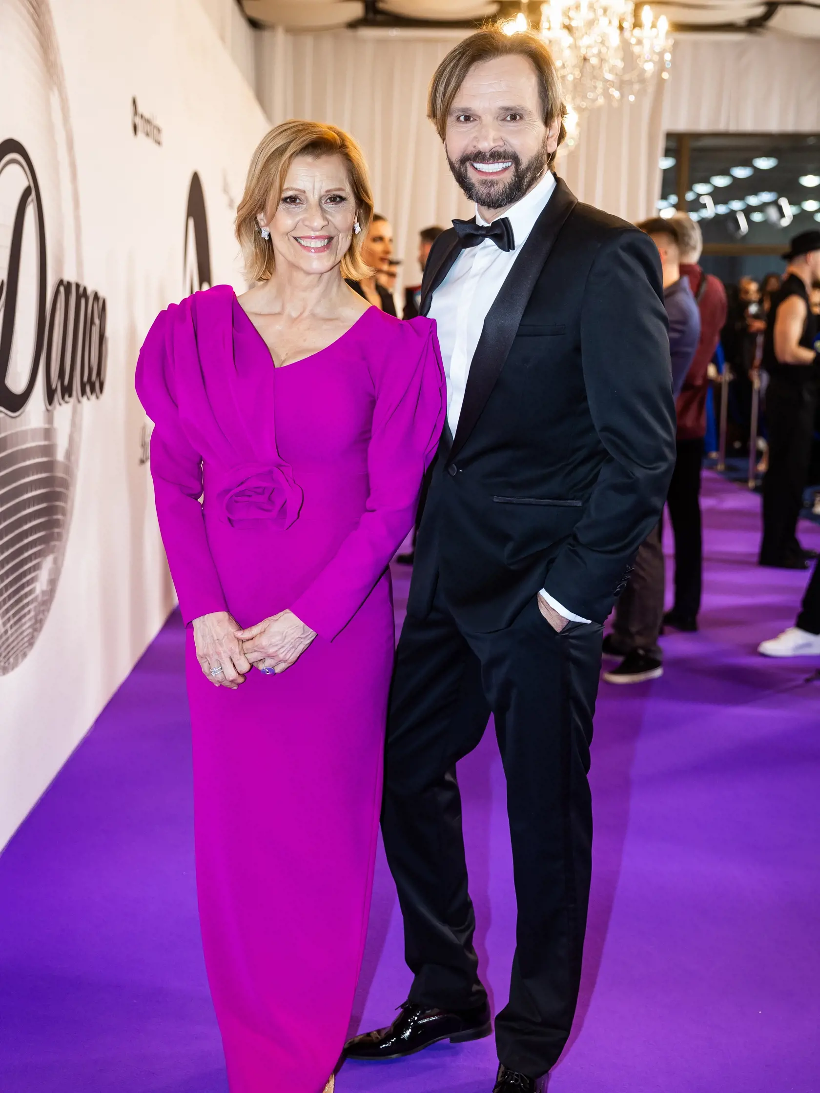 Finále tanečnej súťaže celebrít “LET’S DANCE 2024” v Bratislave. Na snímke Ján Ďurovčík a Tatiana Drexler.