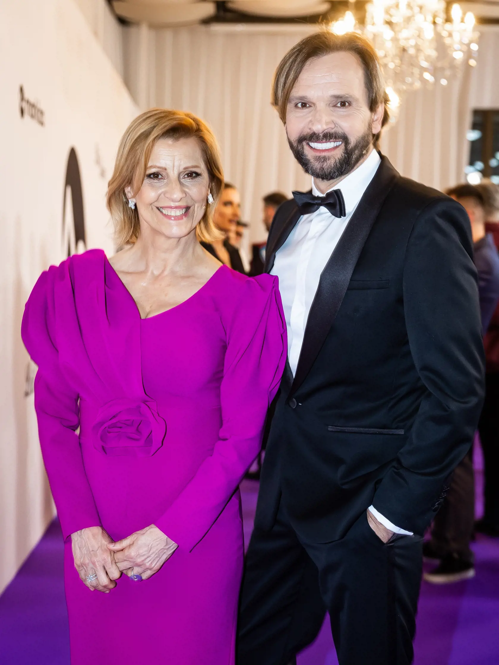 Finále tanečnej súťaže celebrít “LET’S DANCE 2024” v Bratislave. Na snímke Ján Ďurovčík a Tatiana Drexler.
