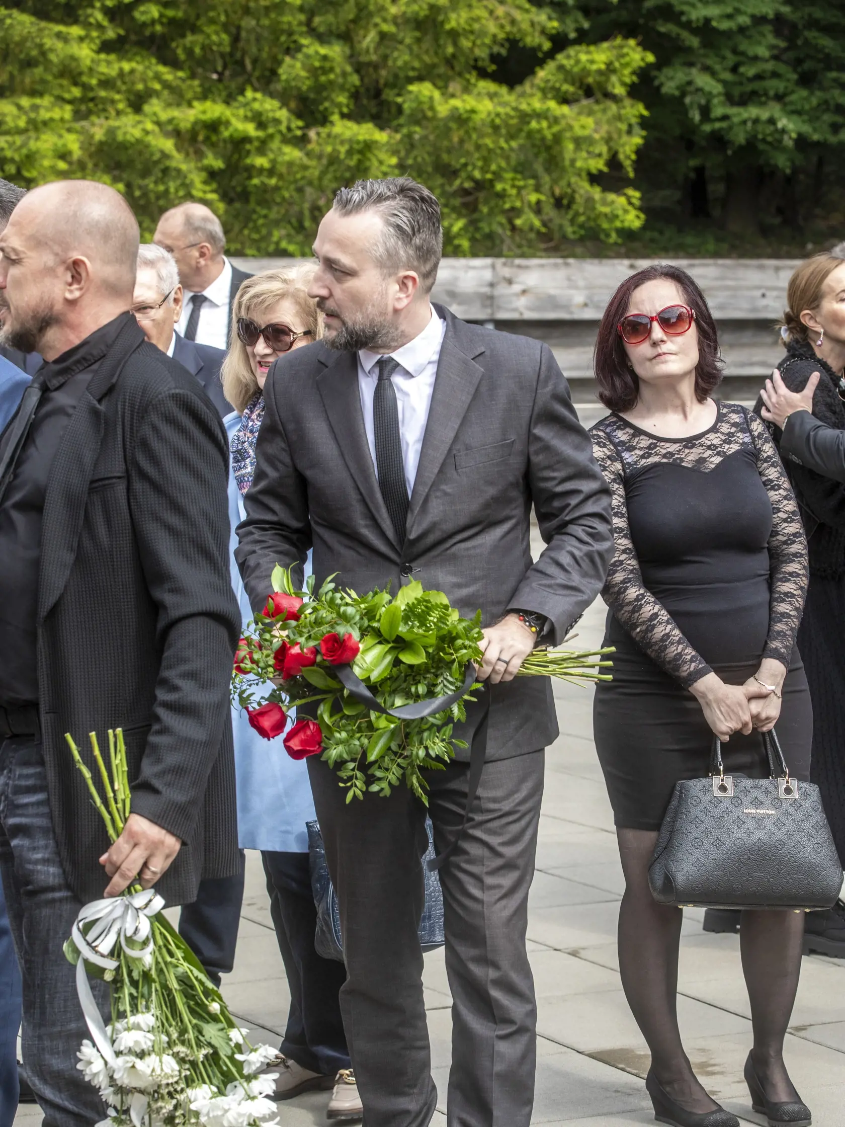Na snímke je posledná rozlúčka s podnikateľom Fedorom Flašíkom v bratislavskom krematóriu, ktorá sa konala v piatok 3.5 2024. Na fotke je poslanec Ľuboš Blaha.