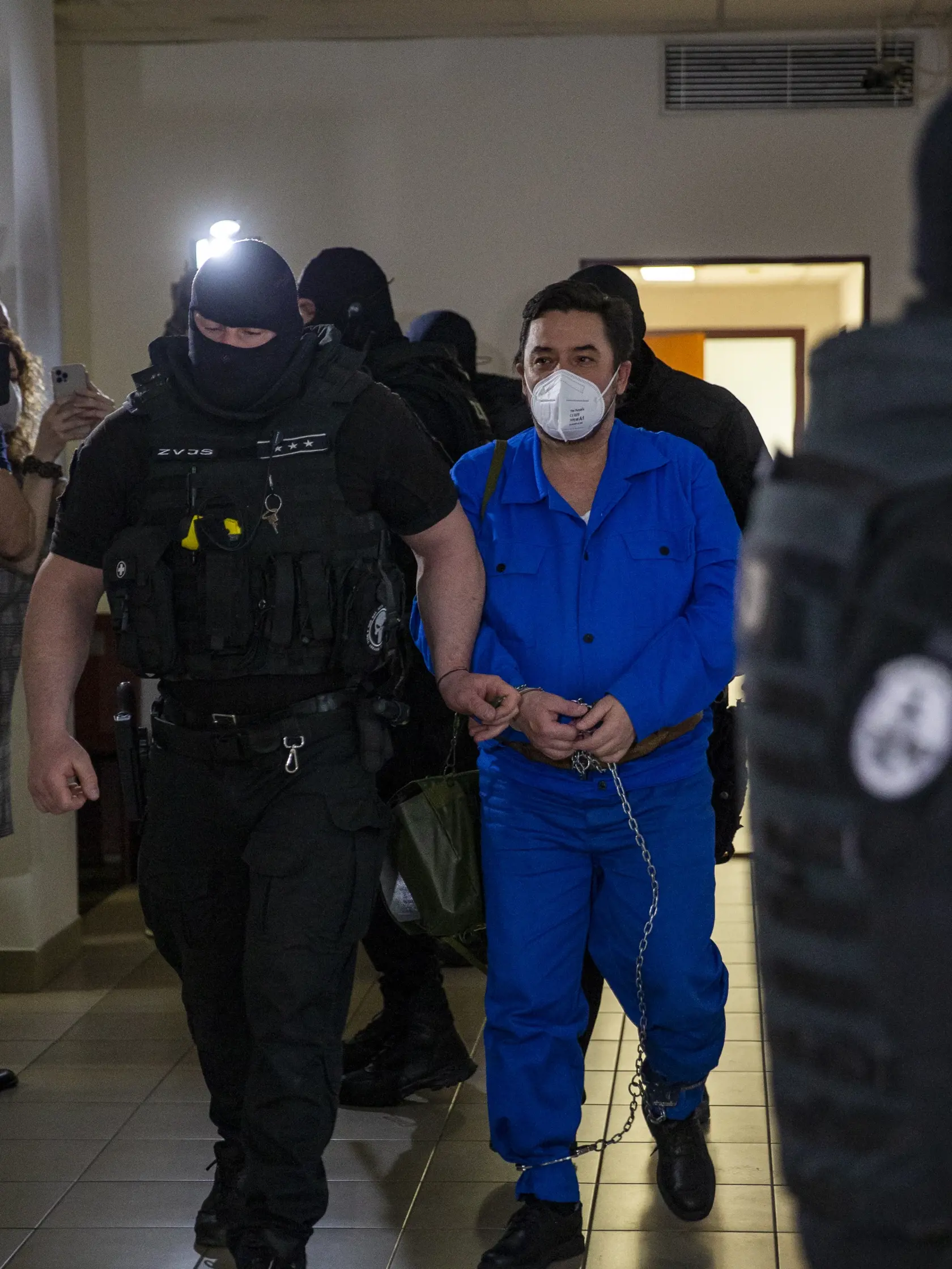 Pojednávanie v prípade vrážd Jána Kuciaka a Martiny Kušnírovej na Špecializovanom trestnom súde v Pezinku. Na snímke je Marián Kočner. 
