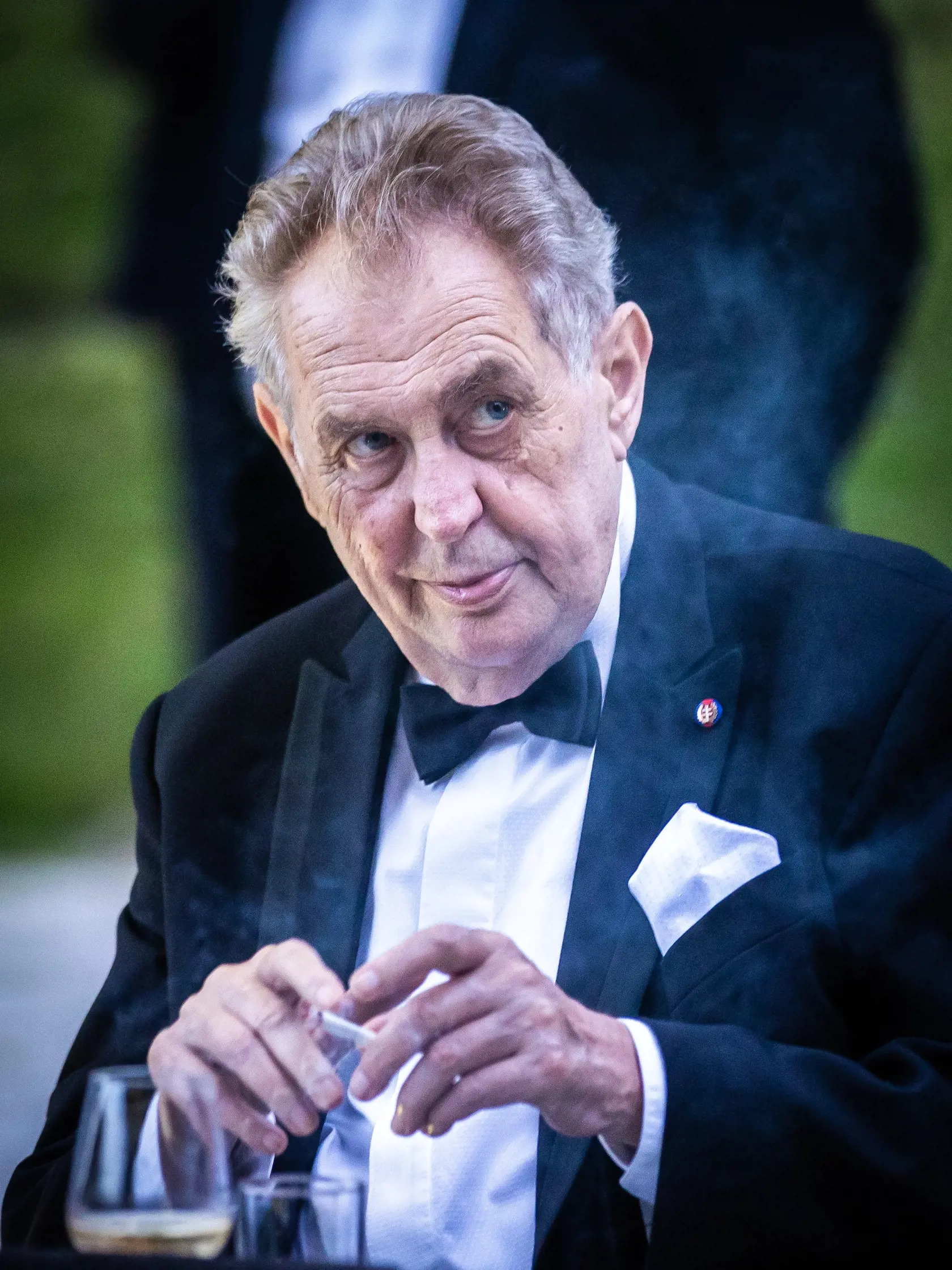 Slávnostná recepcia prezidenta SR Petra Pellegriniho na Bratislavskom hrade. Na snímke je Miloš Zeman.