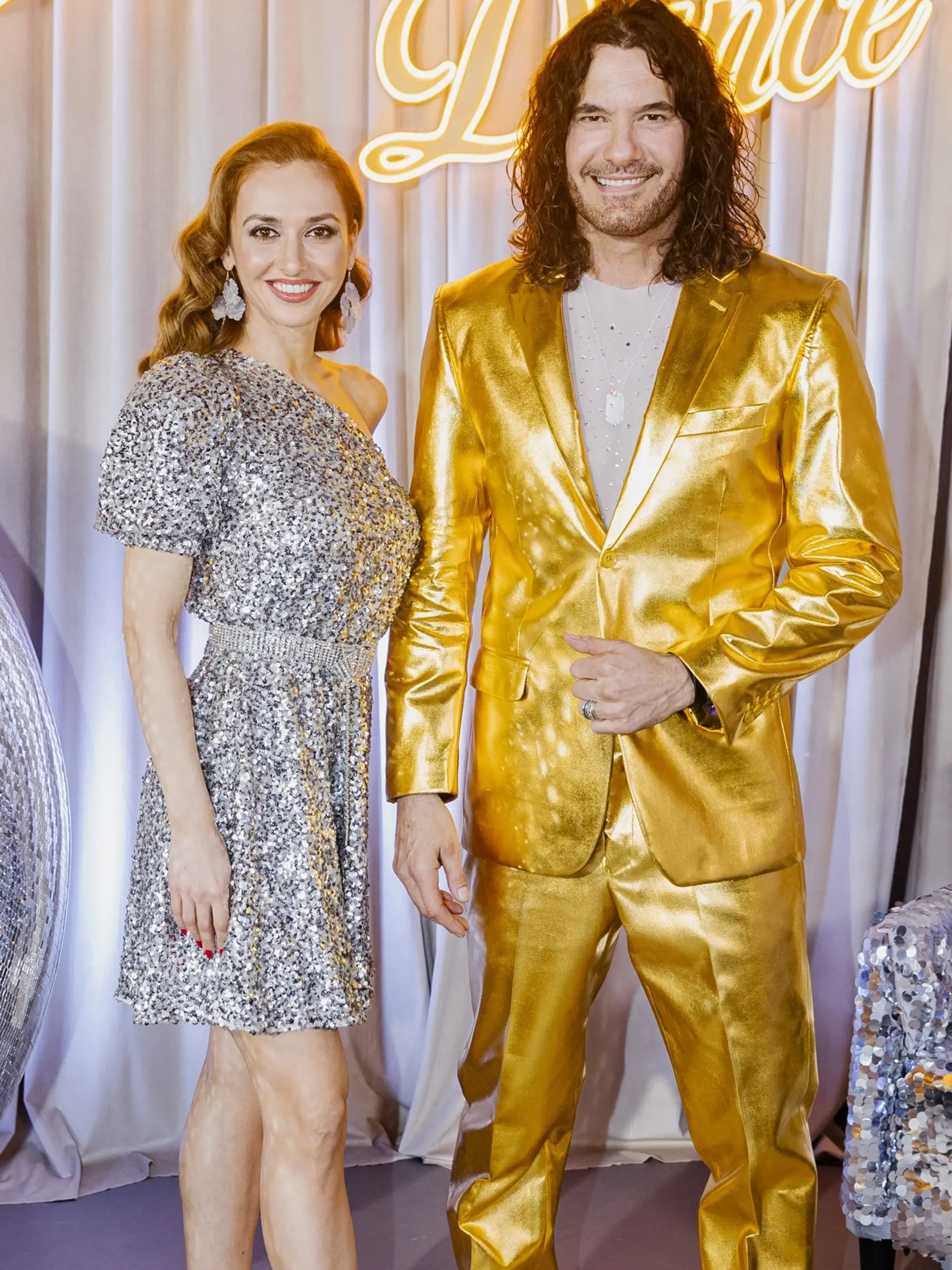 Na snímke Mario Cimarro a Vanda Poláková počas predstavenia poroty a tanečných párov súťaže TV Markíza Let´s Dance 2023.