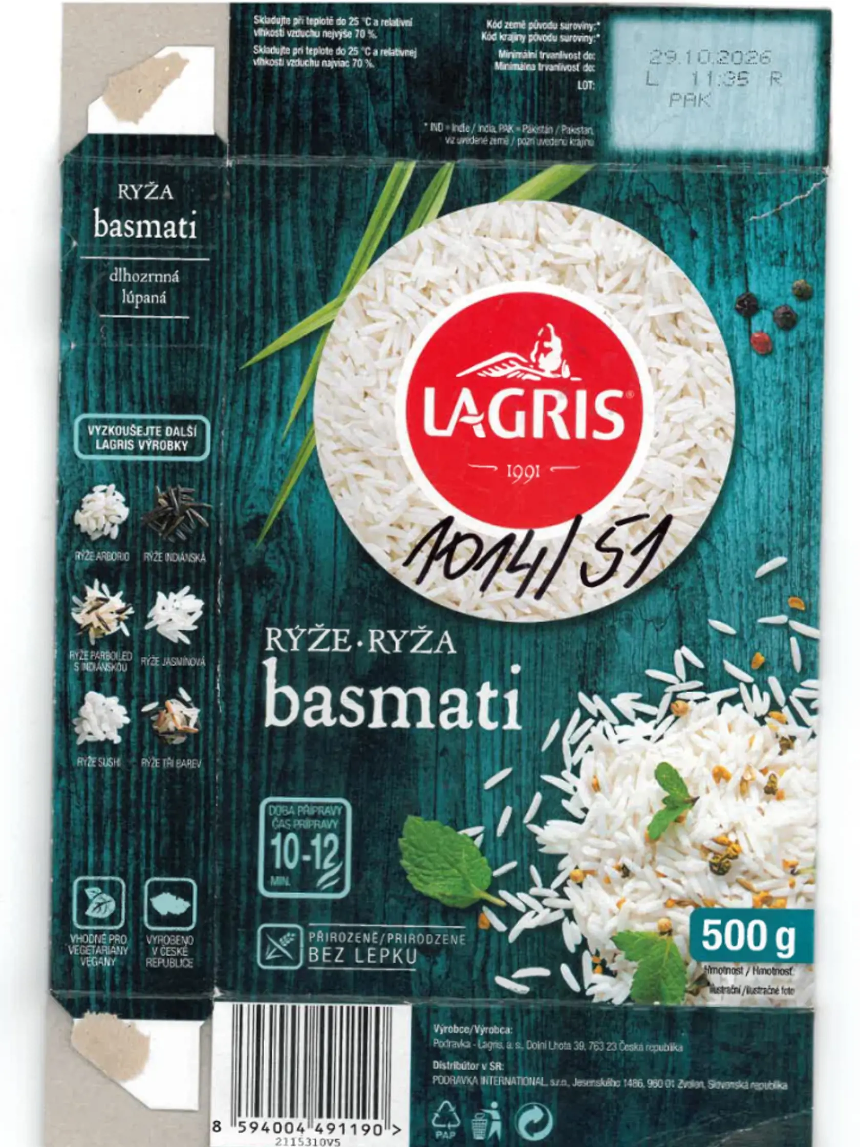 Nevyhovujúci výrobok Lagris Ryža basmati dlhozrnná lúpaná