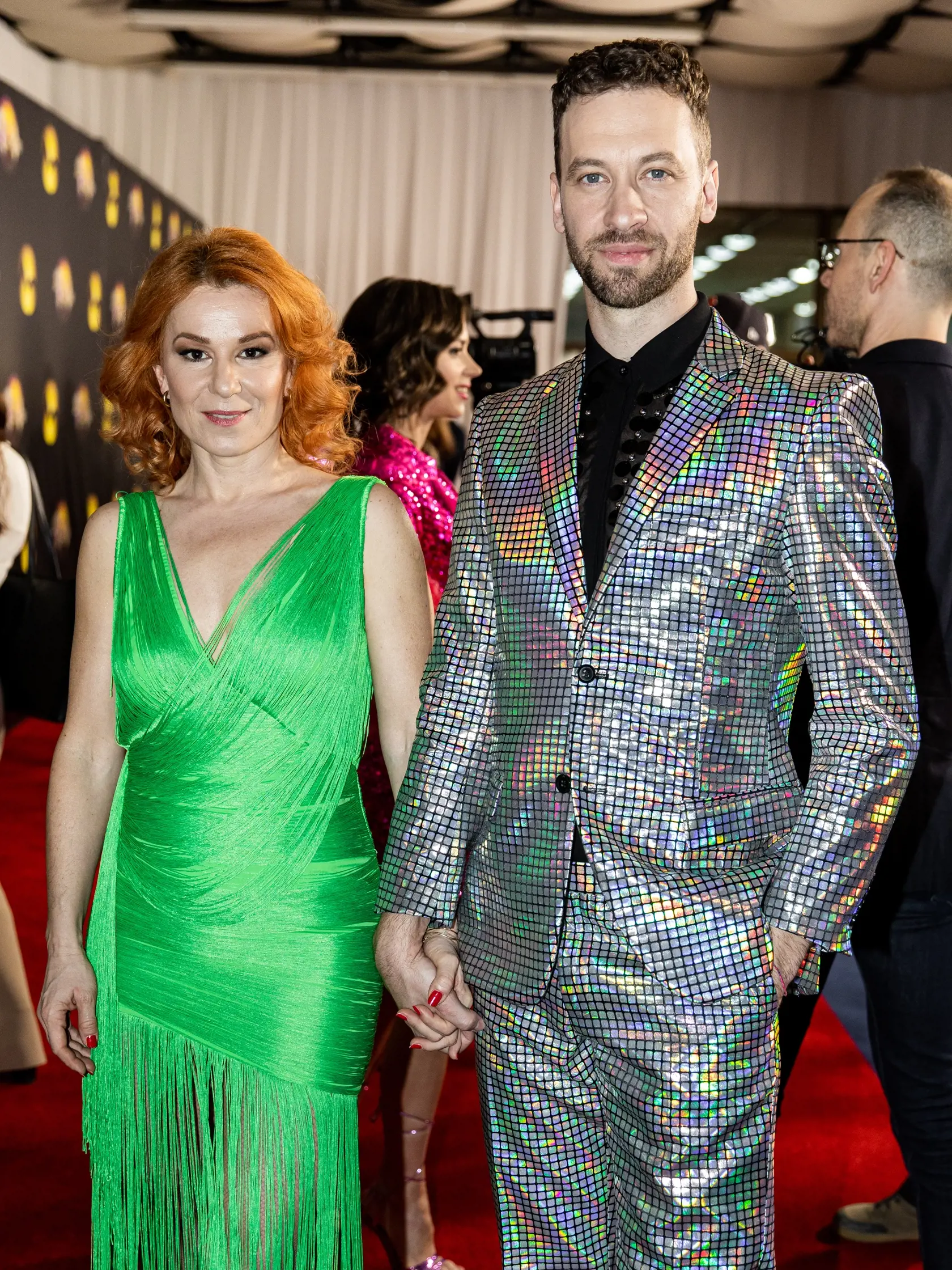 Predstavenie párov tanečnej šou "Let's Dance 2023" v Bratislave. Na snímke Helena Krajčiová a Fabio Belucci.