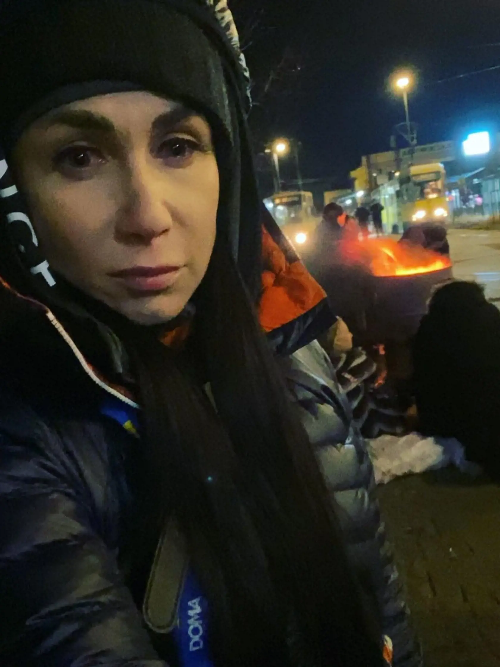 Redaktorka Kristína Kövešová na Ukrajine.
