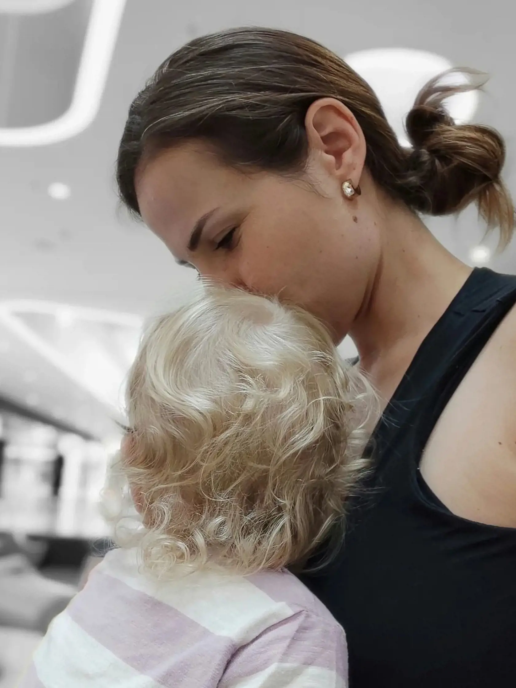Petrova manželka Lenka s dcérkou.