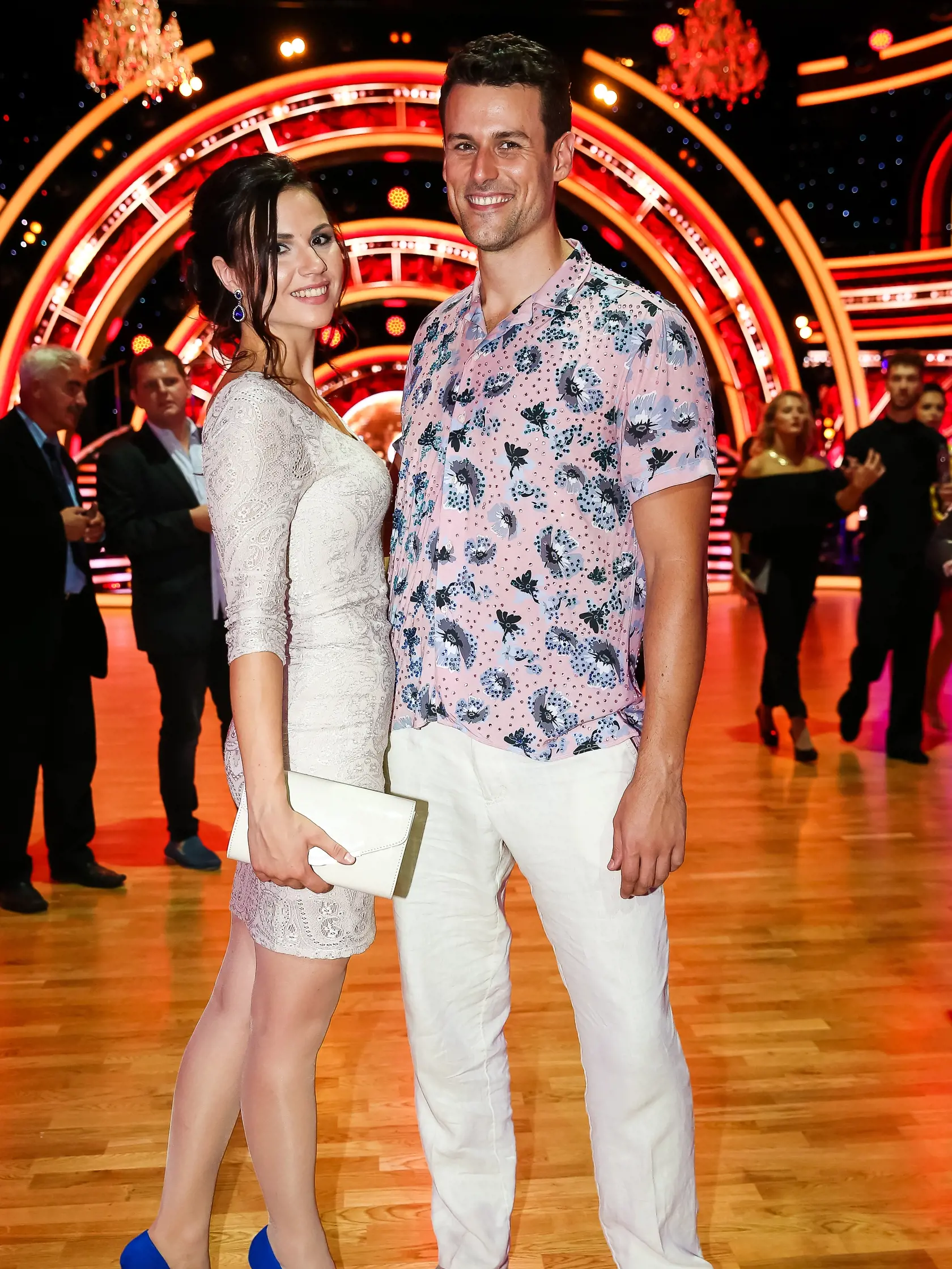 1. kolo tanečnej súťaže celebrít Lets Dance v Bratislavskej Inchebe. Na snímke Peter Varinský a Lenka Perželová