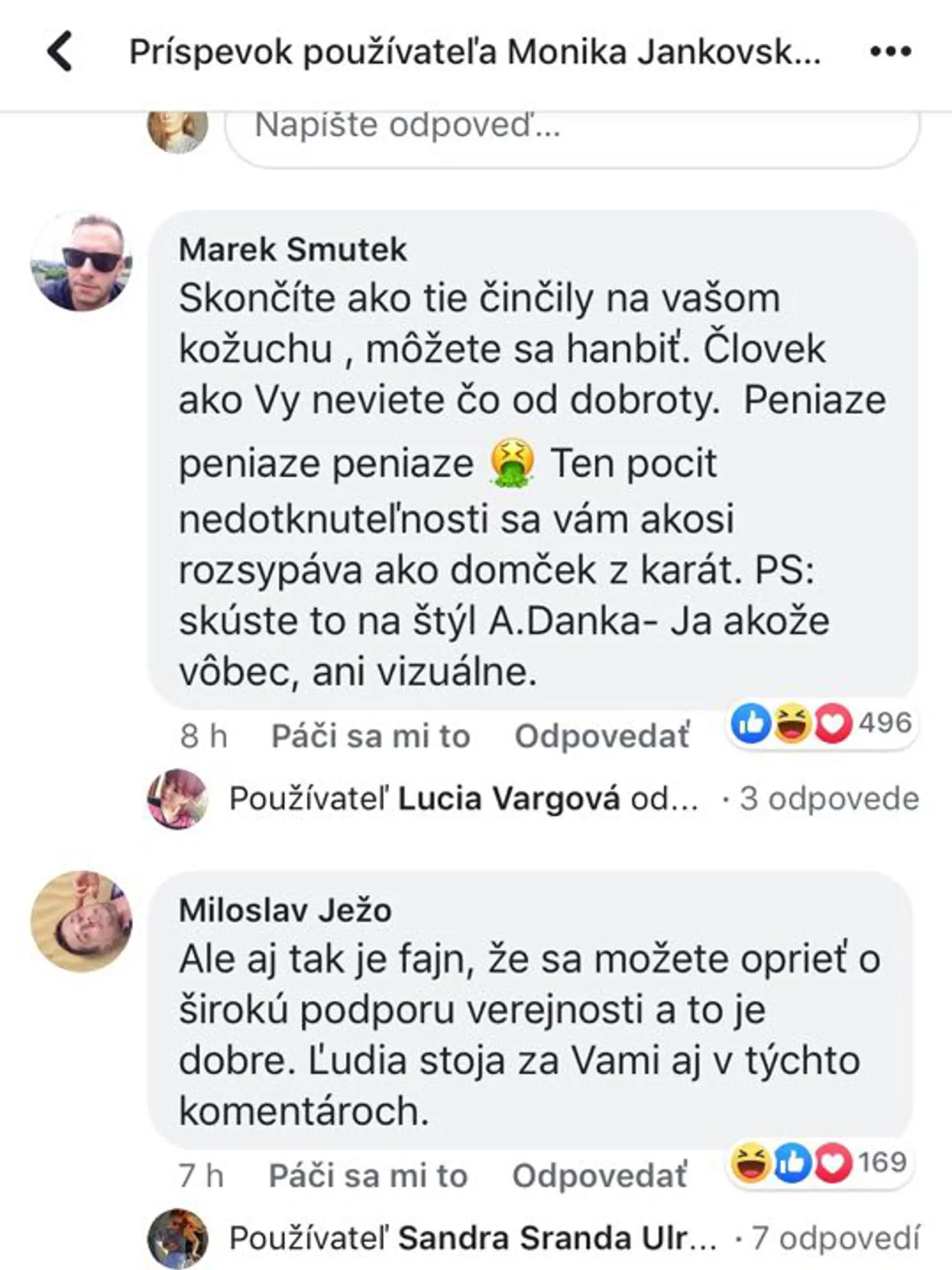 Ľudia slovami kritiky na adresu štátnej tajomníčky ministerstva spravodlivosti Moniky Jankovskej nešetrili.