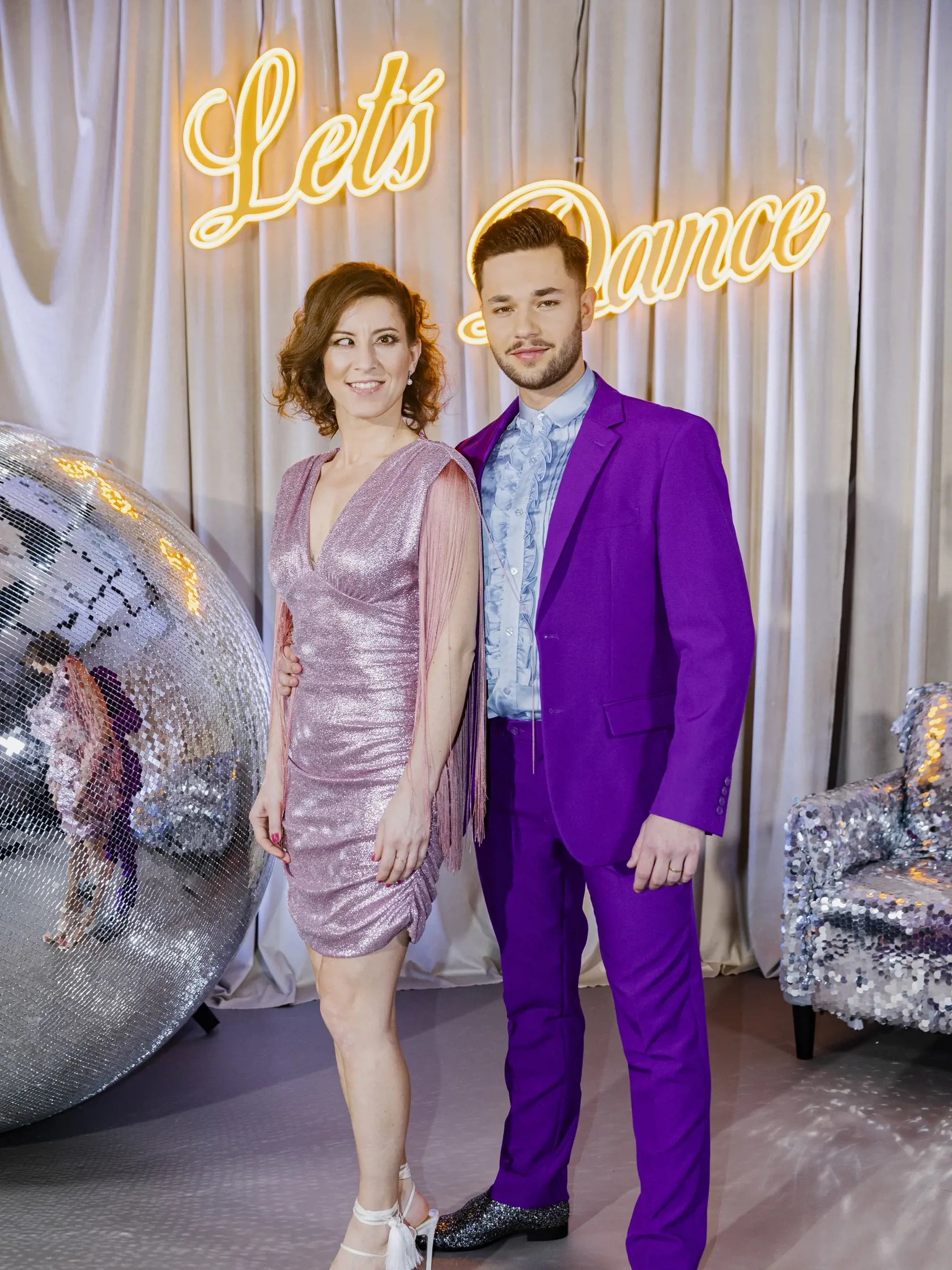 Na snímke Henrieta Farkašová a Marek Klič počas predstavenia poroty a tanečných párov súťaže TV Markíza Let´s Dance 2023.
