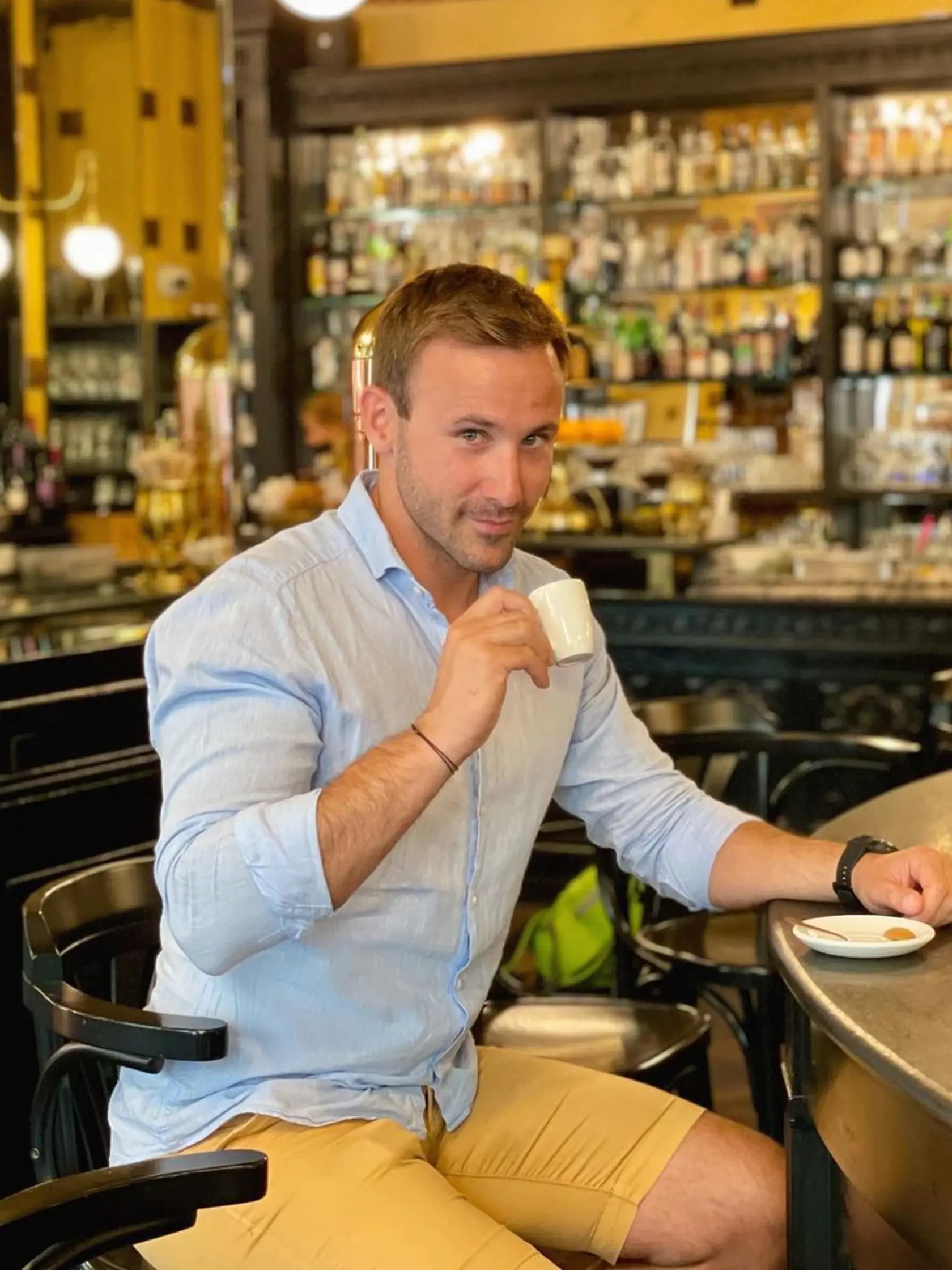 Kávičkár Marek si doprial pravé talianske espresso vo viac ako storočnej kaviarni v meste Triest.