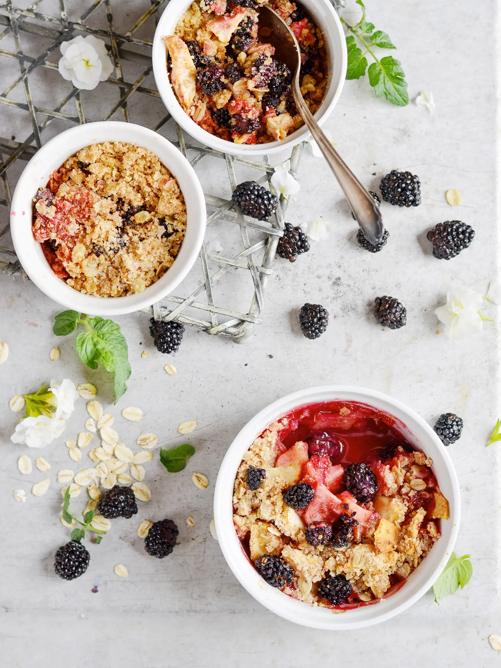 Bleskové ovocné crumble