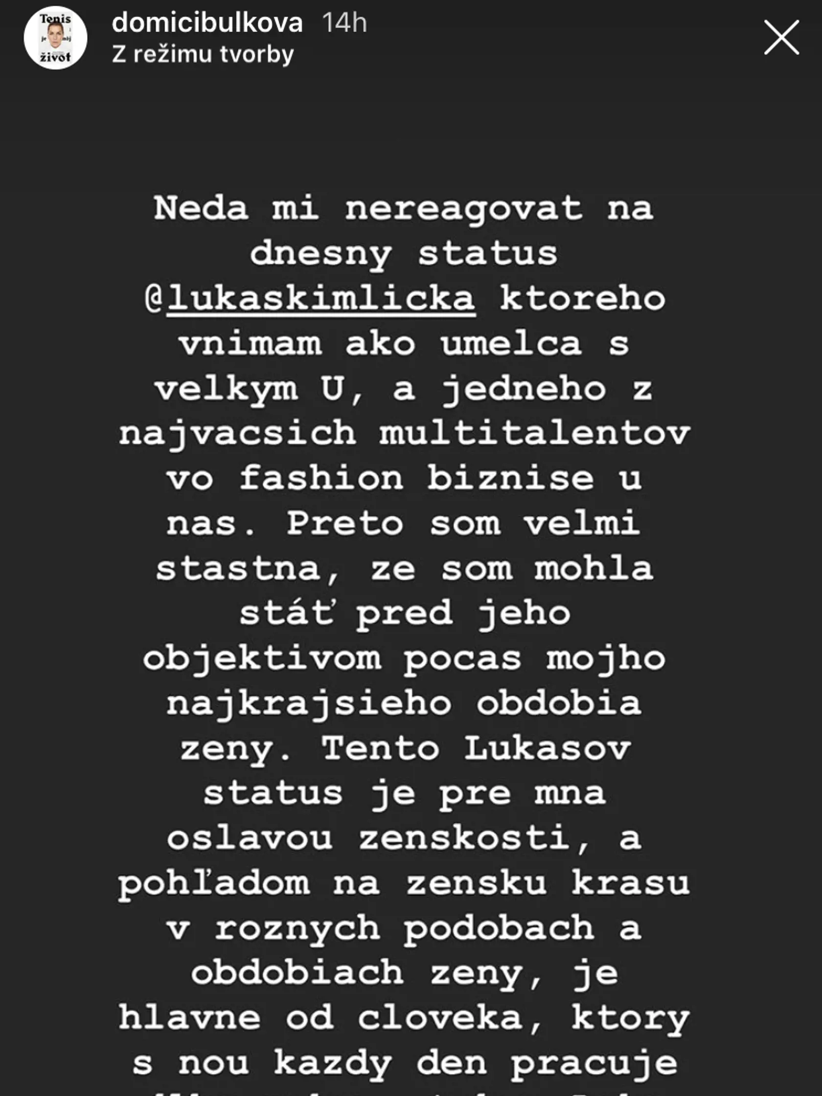 Dominika bola nadšená z toho, že sa jej Kimlička zastal.