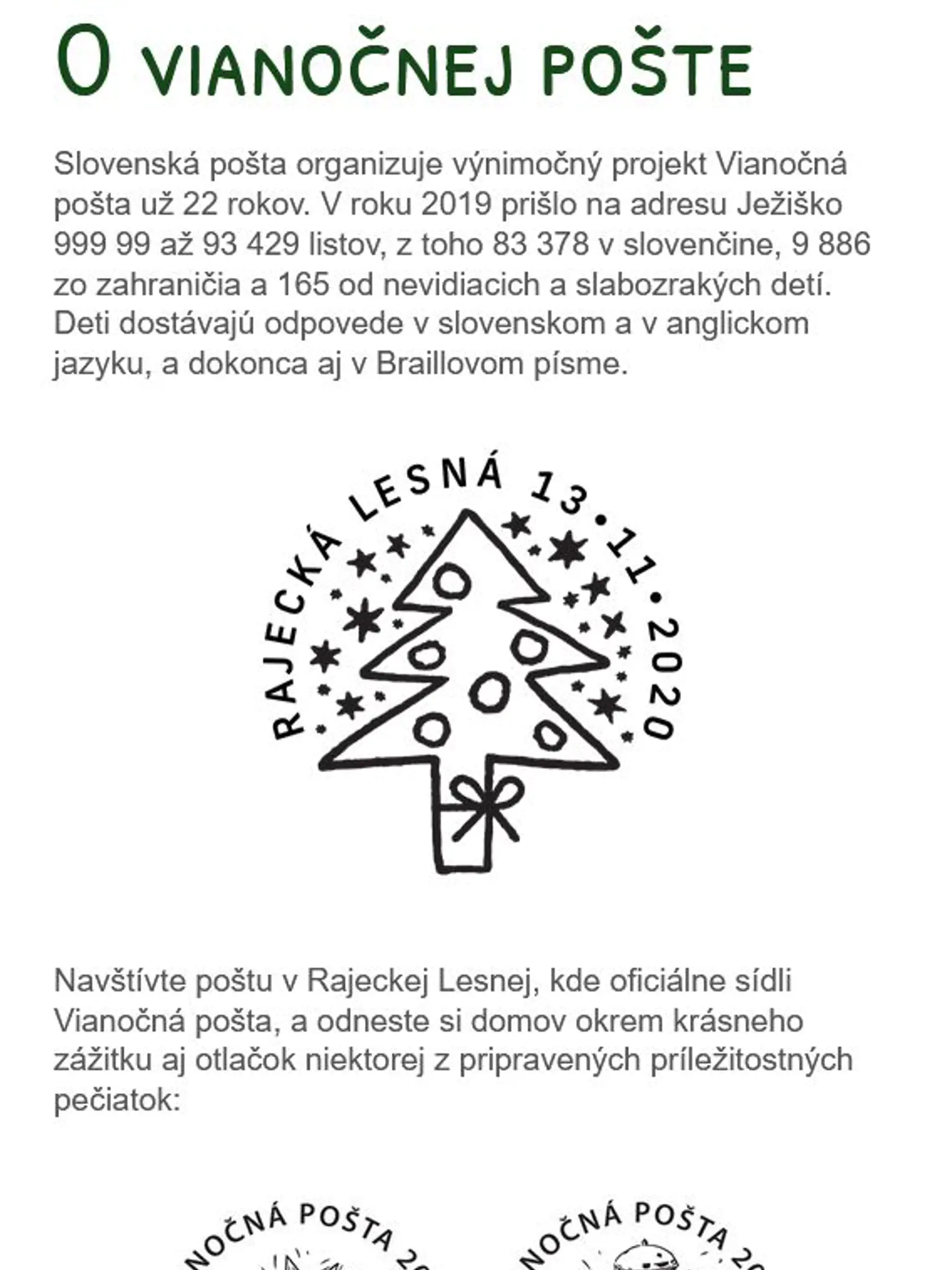 Vianočná pošta u nás existuje už 22 rokov.