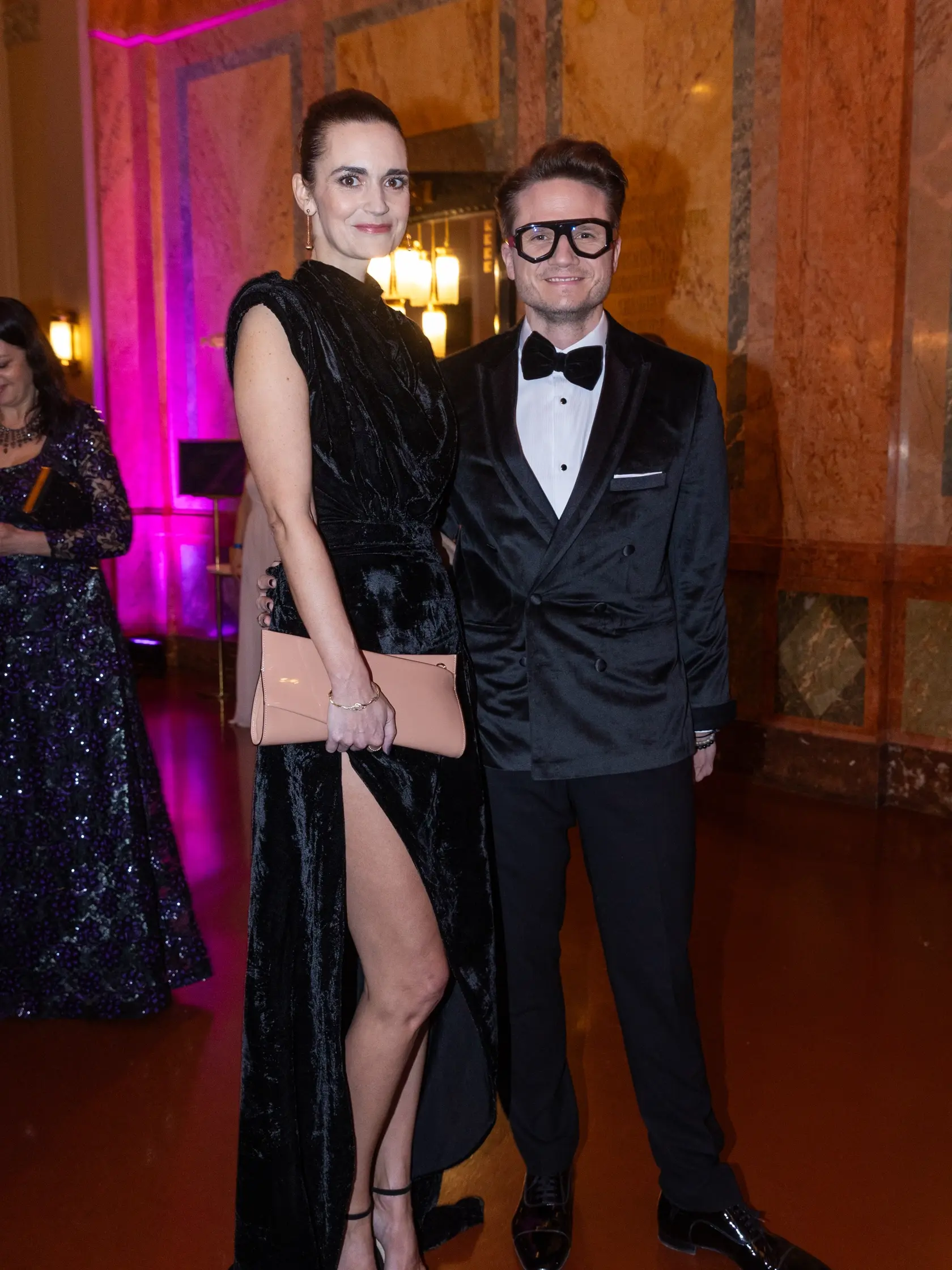 Desiate výročie Česko - Slovenského plesu v Prahe. Na foto Ondřej Brzobohatý a jeho manželka Daniela Písařovicová.