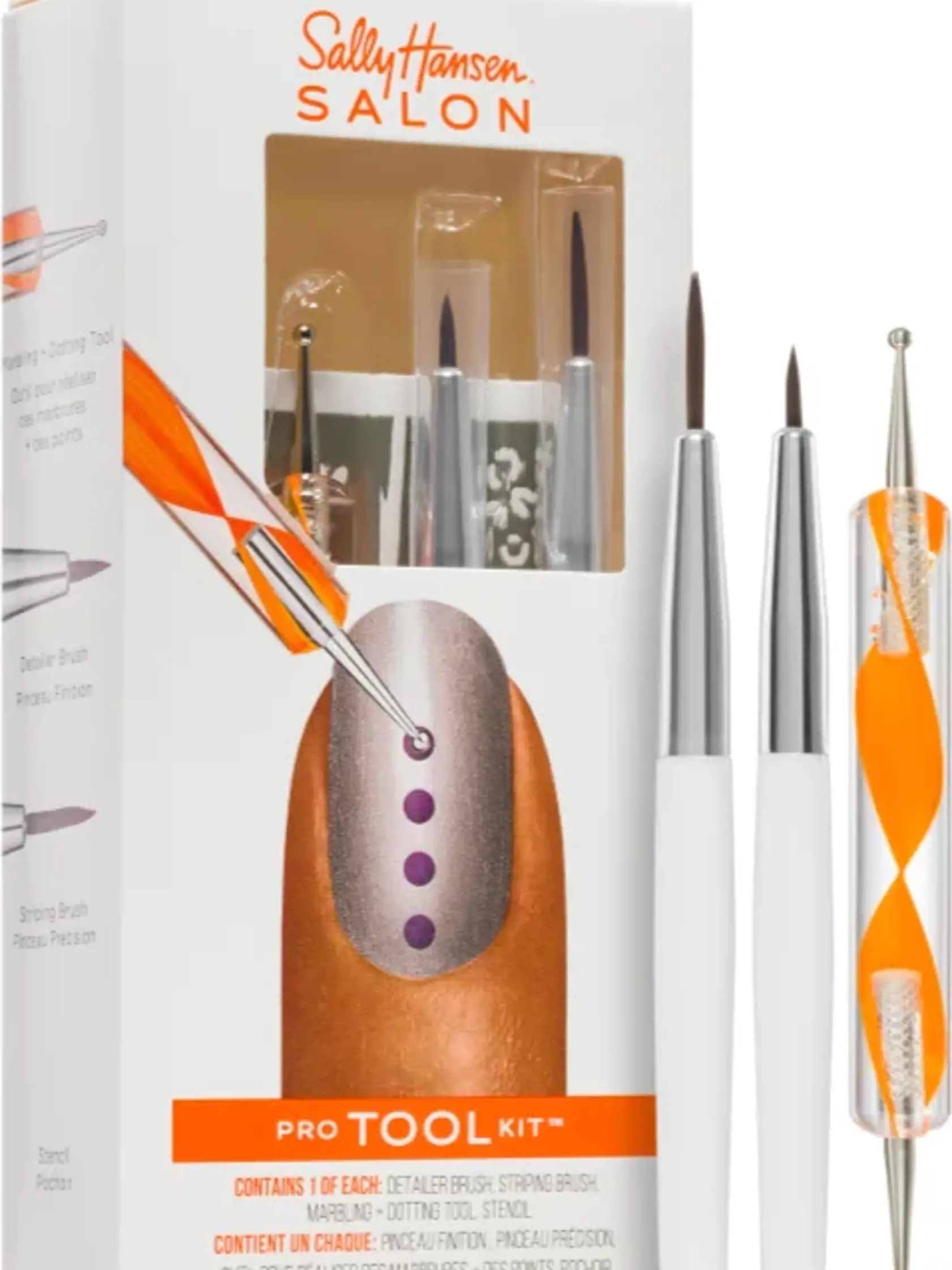 Trojdielna sada na zdobenie nechtov, Sally Hansen, 5,60 €