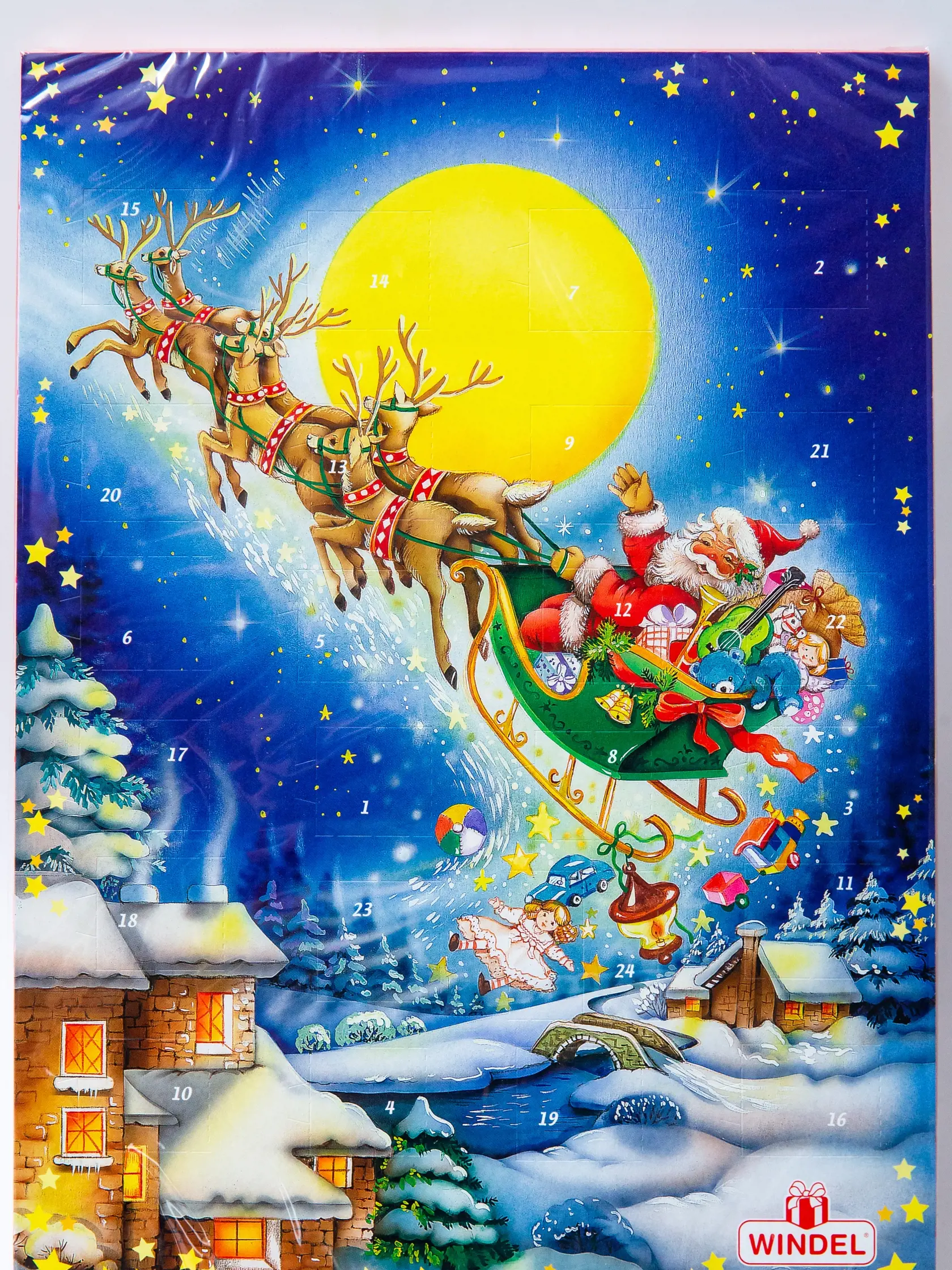 Adventný kalendár WINDEL – Kaufland - 0,59 € - 1. miesto: Kvalita za pár centov
Hodnotenie odborníčky na výživu: Aj keď je cukor na prvom mieste, vyzdvihla by som relatívne málo ingrediencií, z ktorých sa kalendár skladá. Neobsahuje žiadne arómy, nevhodné éčka a pridané tuky.