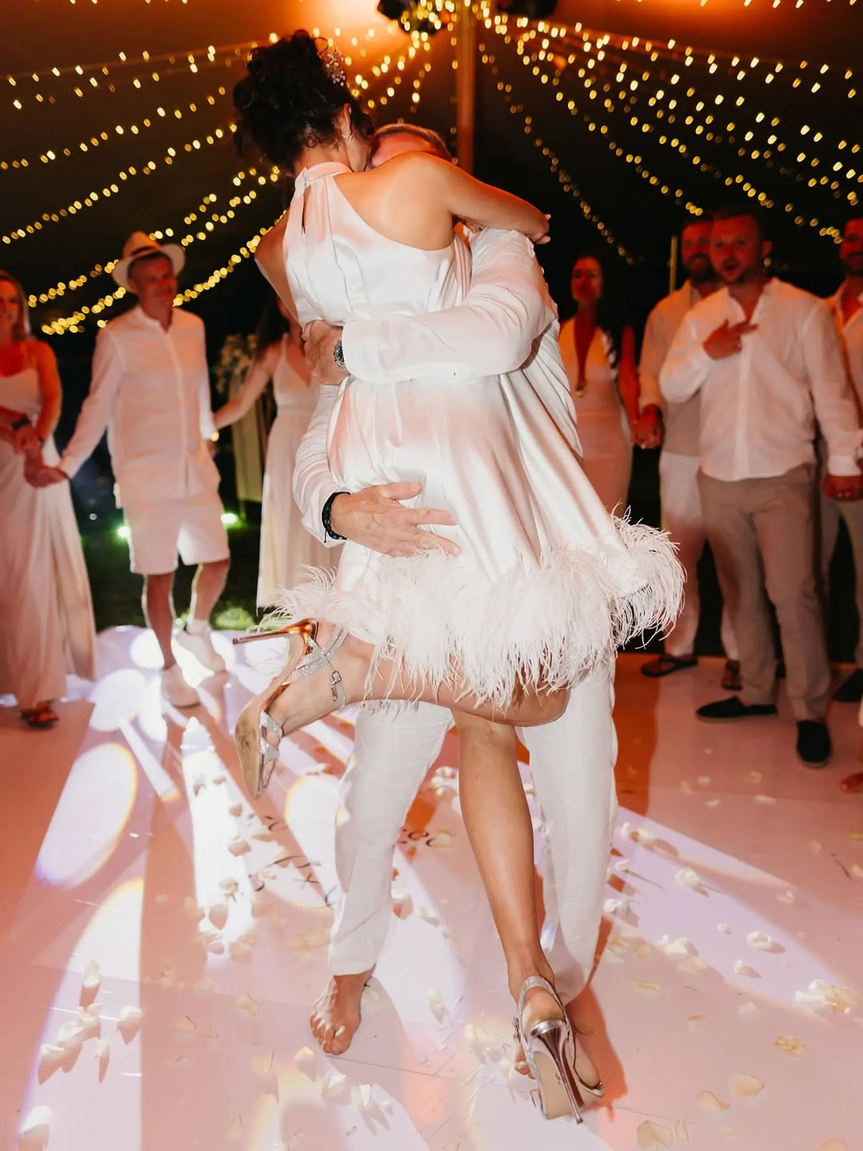 Na svadbe modelky a miss Daniely Zálešákovej a Pepu Smolíka nechýbala ani Andrea Verešová.