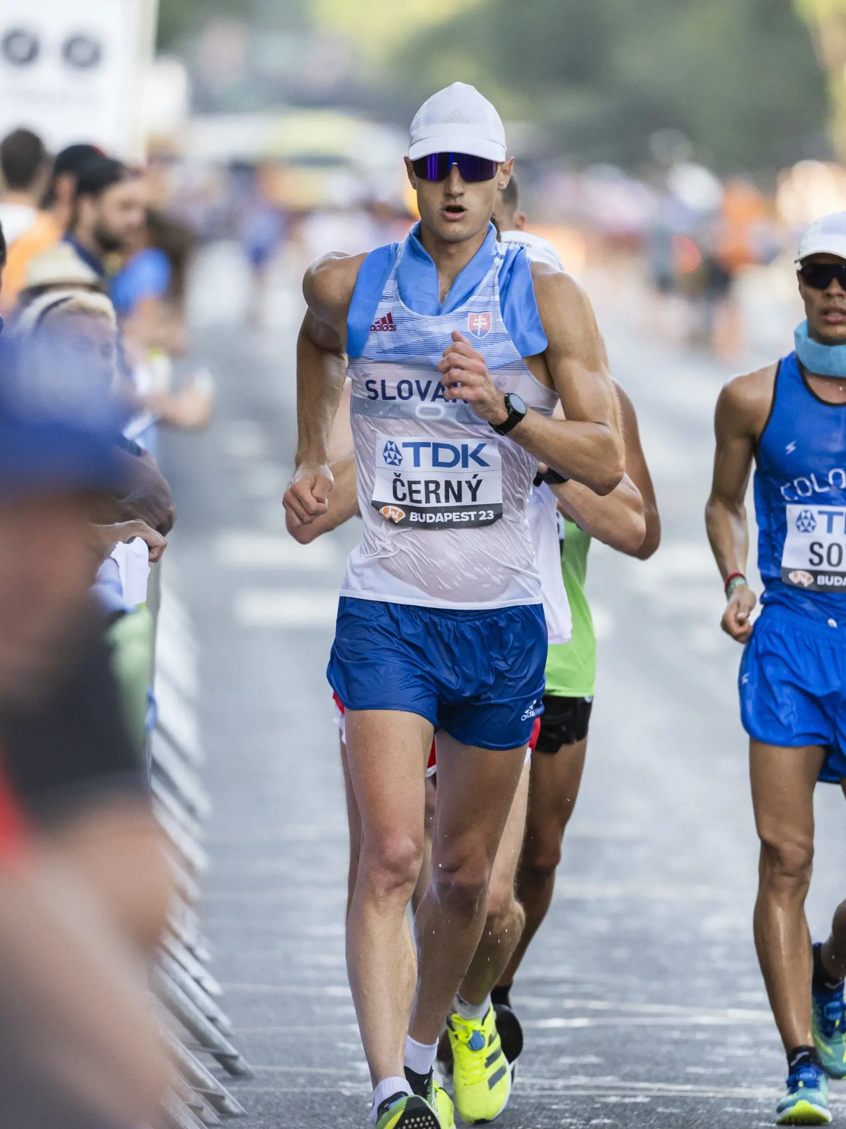 Na snímke slovenský chodec Dominik Černý počas chôdze mužov a žien na 35 km na majstrovstvách sveta v atletike v Budapešti 24. augusta 2023.