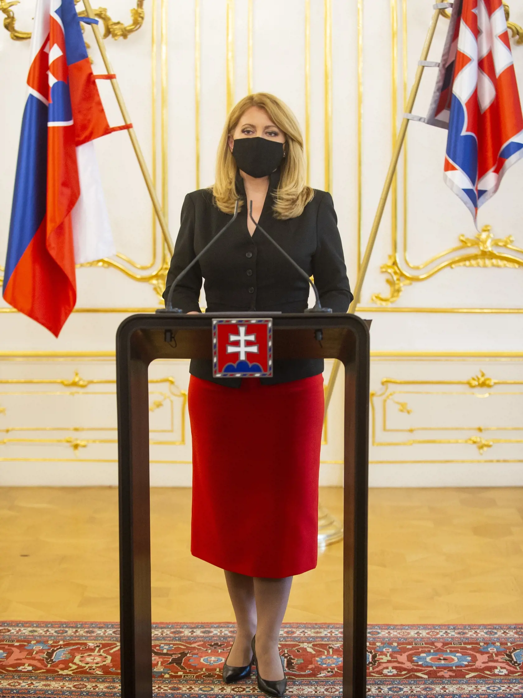 Prezidentka opäť zdôraznila, že nemôže vymeniť vládu, pretože je to mimo jej kompetencií. 
FOTO TASR – Jakub Kotian