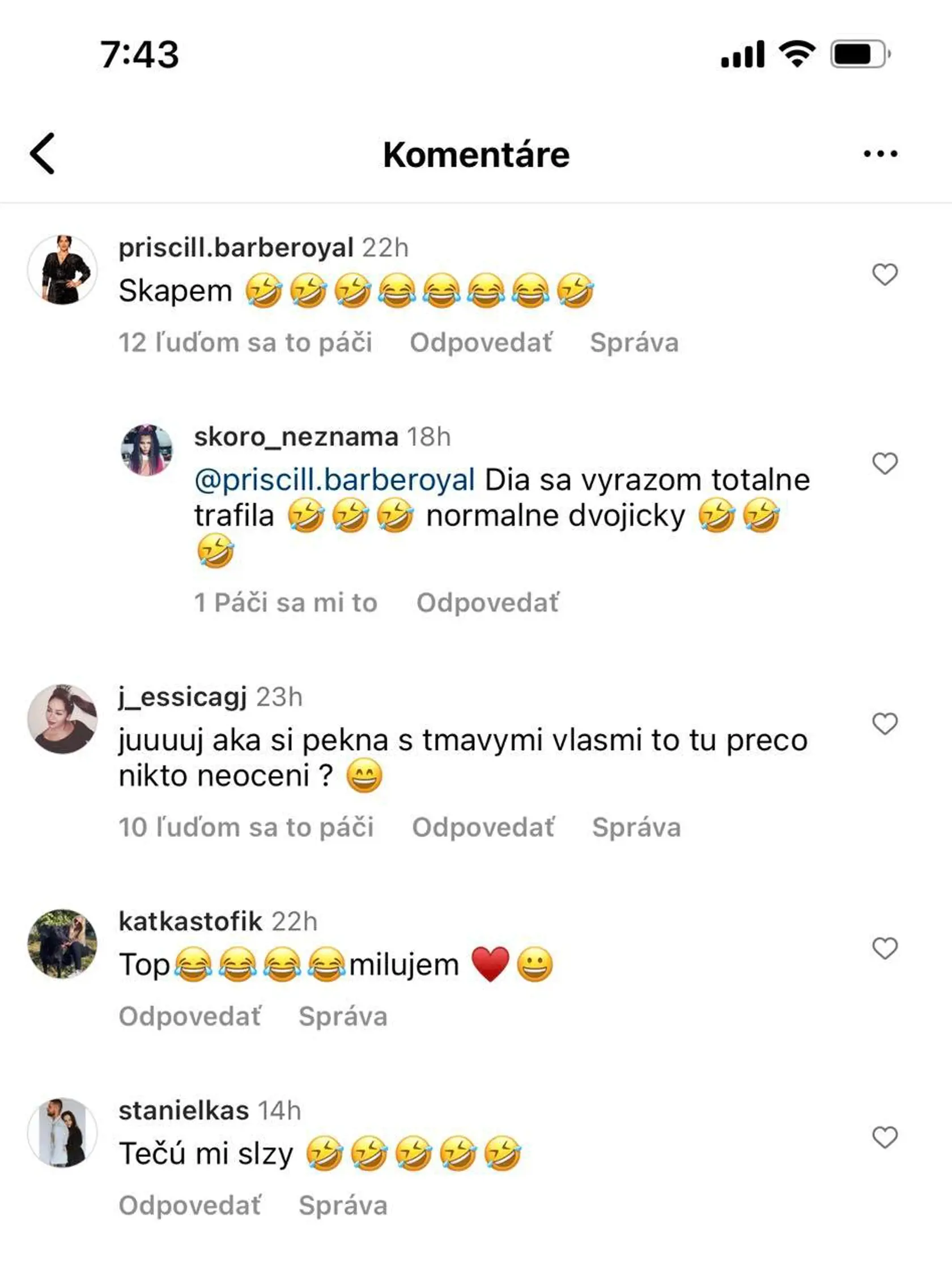 Reakcia Priscilly na jej vlastnú paródiu