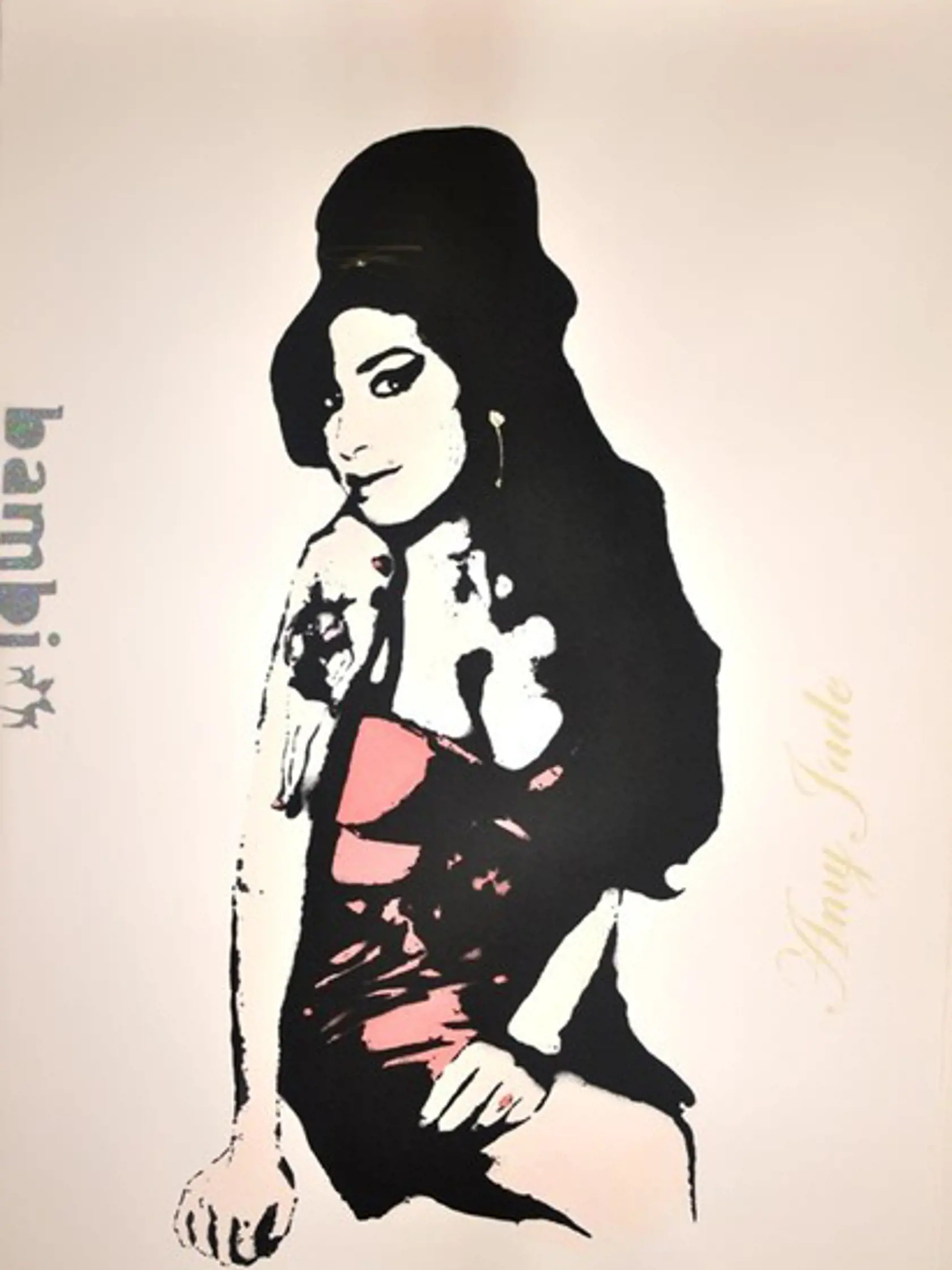 PORTRÉT AMY WINEHOUSE: Maliarka ho vytvorila v rôznych farebných variáciách.