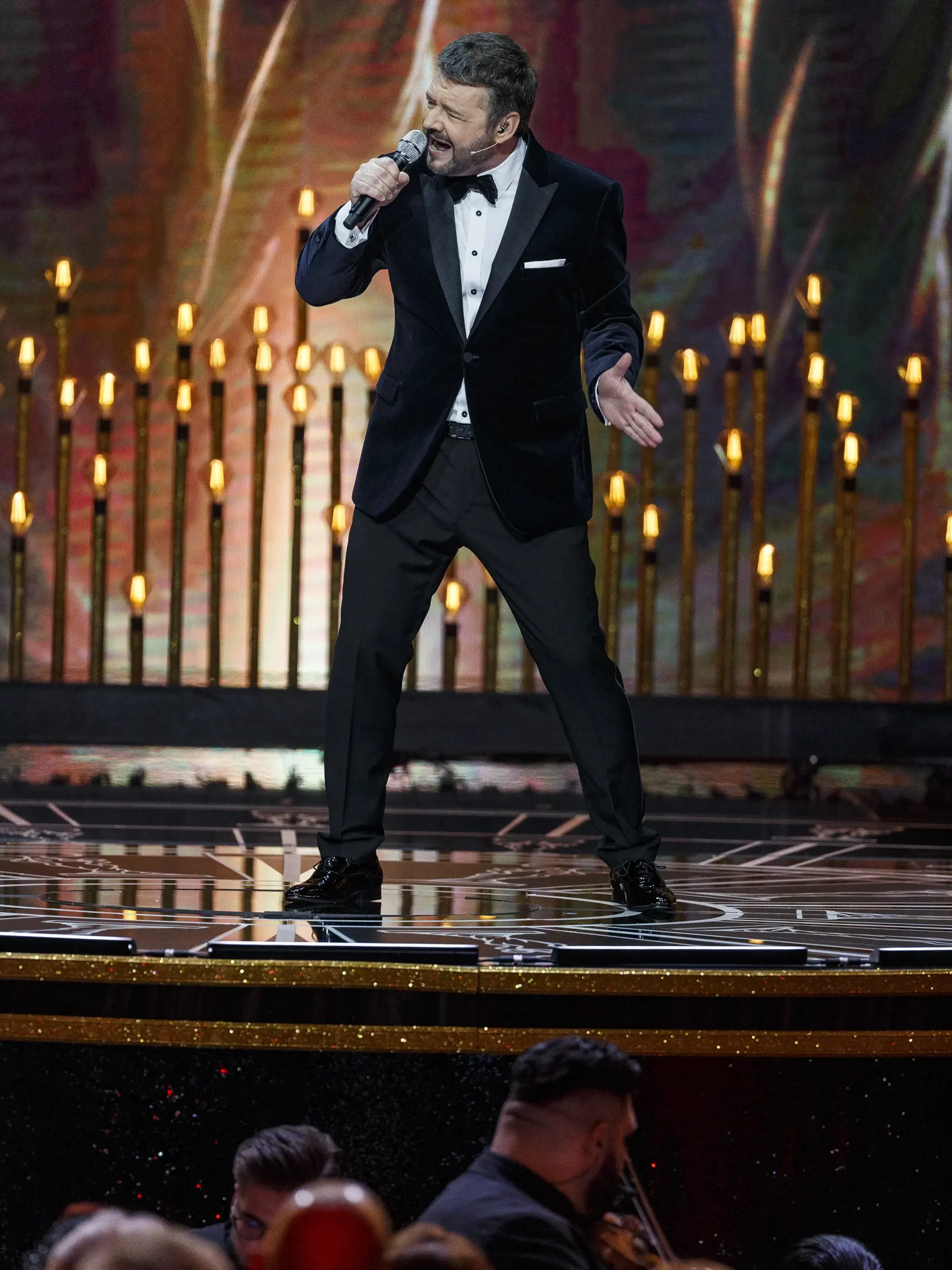 Na snímke Michal Hudák počas priameho prenosu z galavečera OTO 2019.