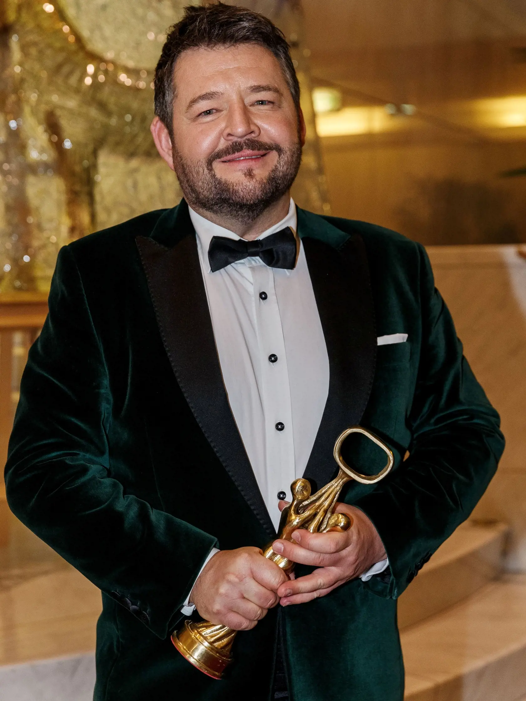 Na snímke herec Michal Hudák  počas párty po skončení slávnostného vyhlasovania ankety Osobnosť televíznej obrazovky 2018 v budove Slovenského národného divadla.