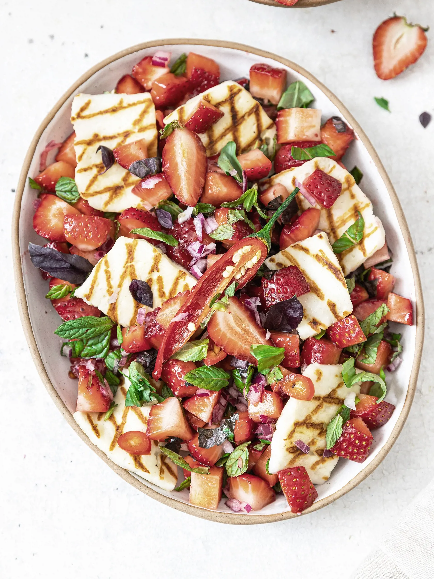 Halloumi s ovocnou salsou