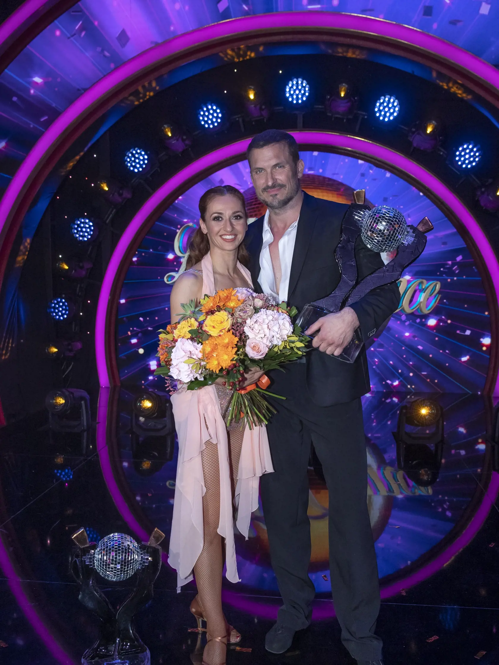 Finale tanečnej televíznej šou Let’s Dance v bratislavskej Inchebe. Na snímke je Ján Koleník a Vanda Poláková.