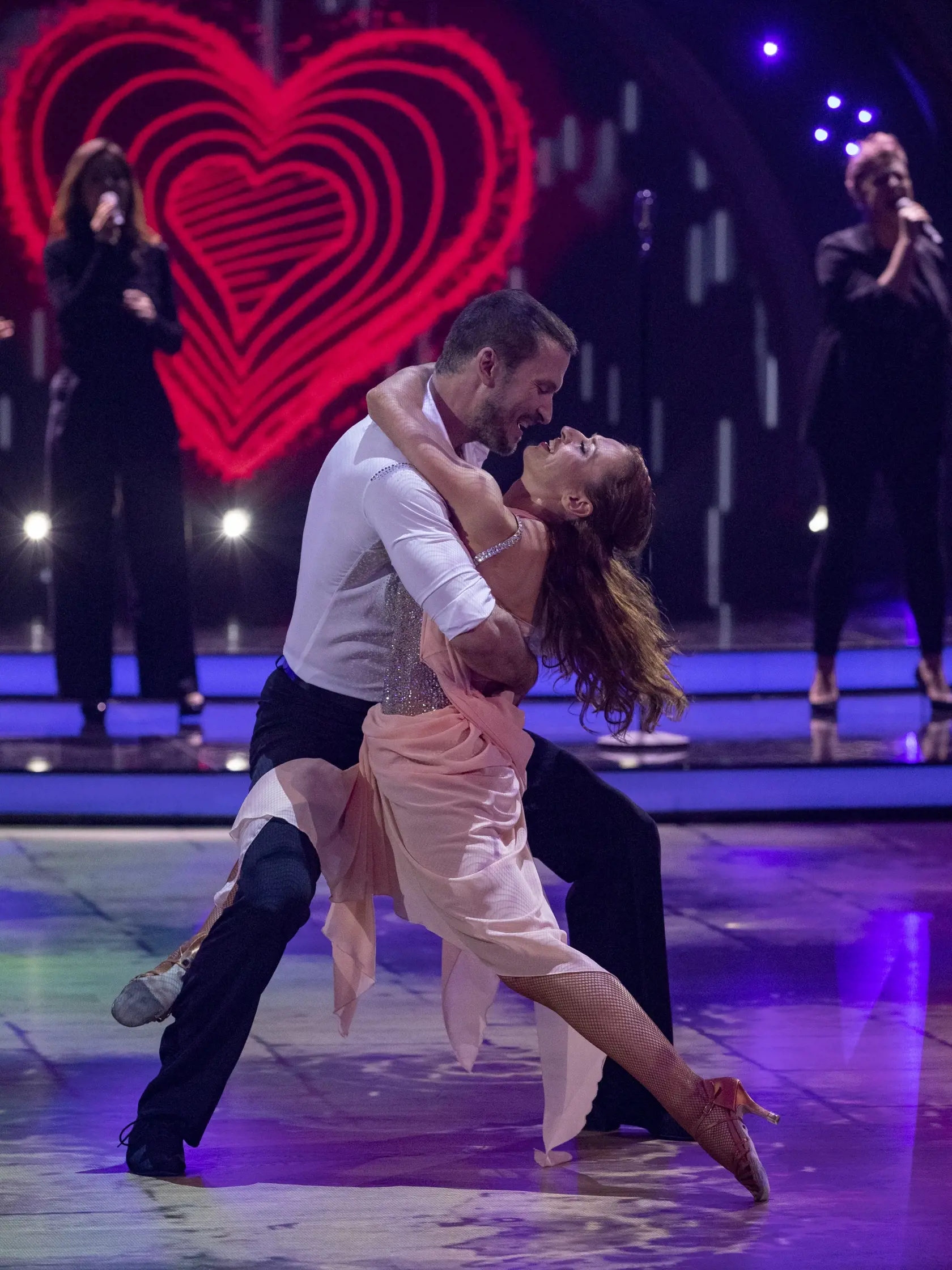 Finale tanečnej televíznej šou Let’s Dance v bratislavskej Inchebe. Na snímke je Ján Koleník a Vanda Poláková.