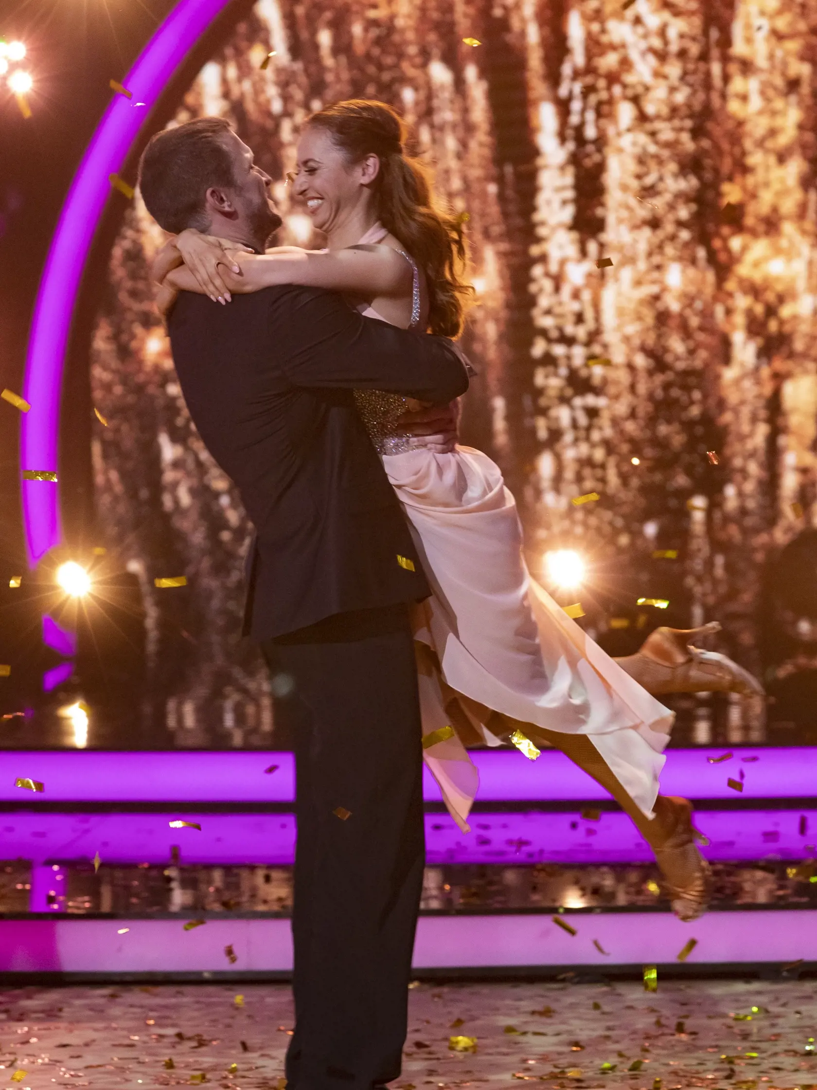 Finale tanečnej televíznej šou Let’s Dance v bratislavskej Inchebe. Na snímke je Ján Koleník a Vanda Poláková.