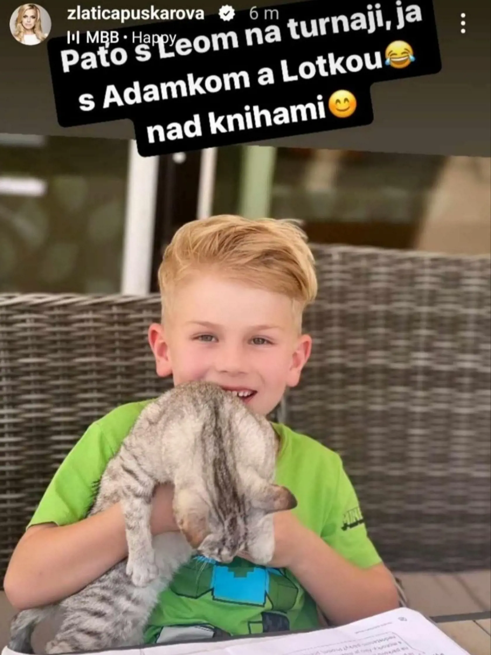 Zlatica opäť zverejnila milý záber zo súkromia.