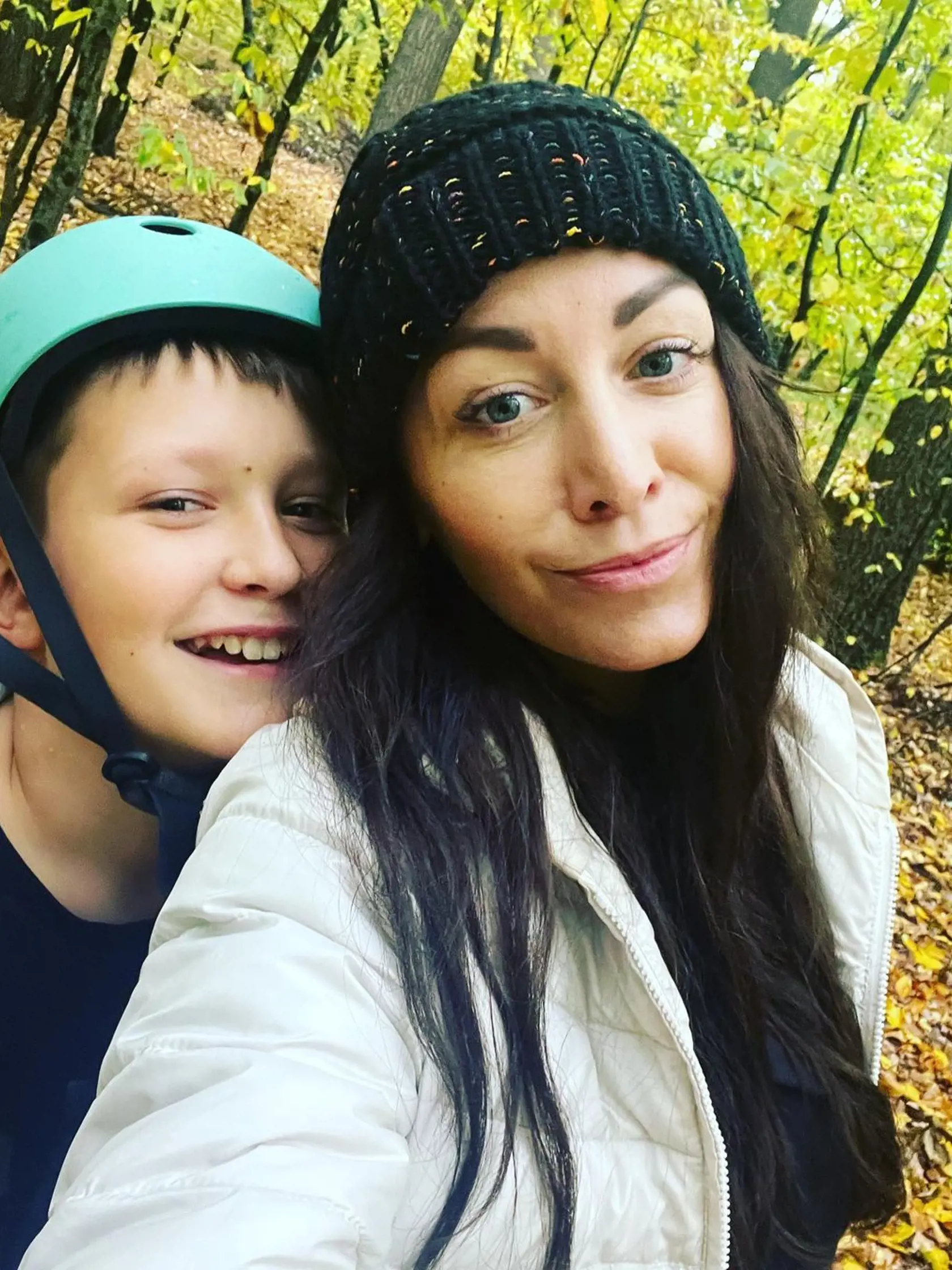 Agáta Hanychová so synom Kryšpínom