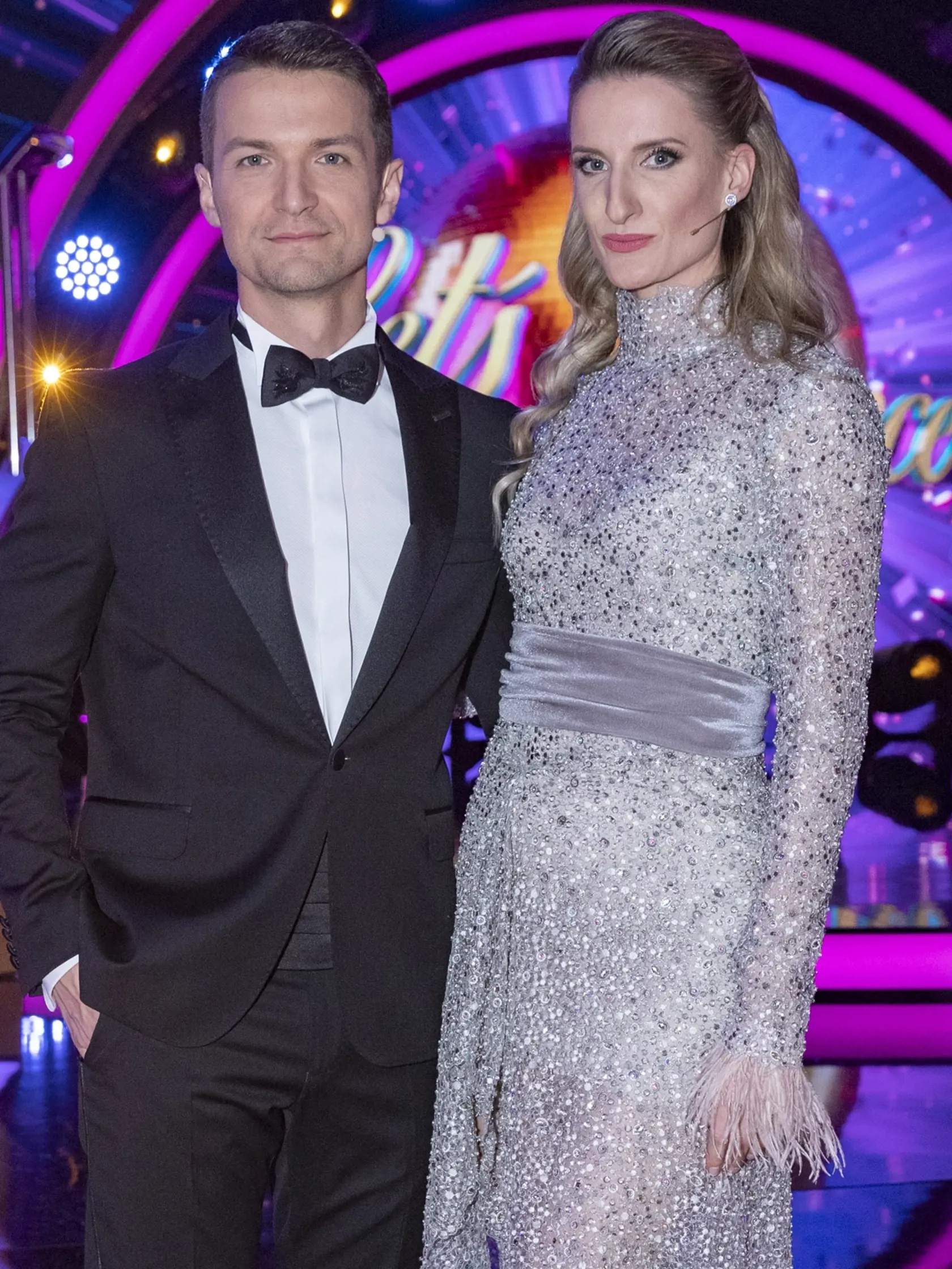 Finale tanečnej televíznej šou Let’s Dance v bratislavskej Inchebe. Na snímke je Adela Vinczeová a Viktor Vincze.