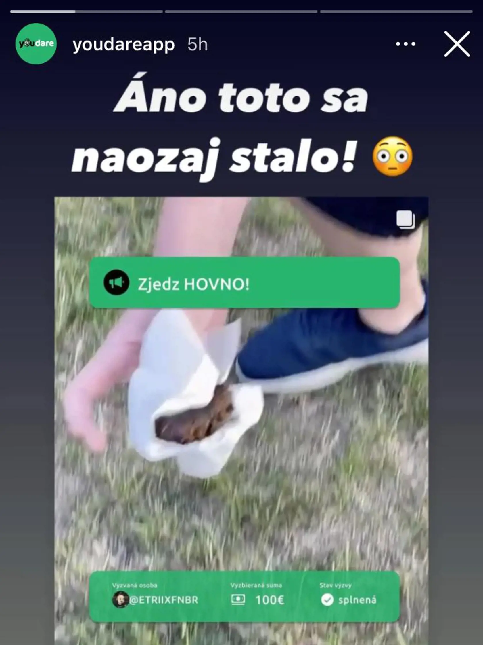 Zvrátená výzva, ktorá sa objavila na stránke, za ktorou stojí Filip Sulík. Mladý chlapec na fotkách a videu zje exkrement...
