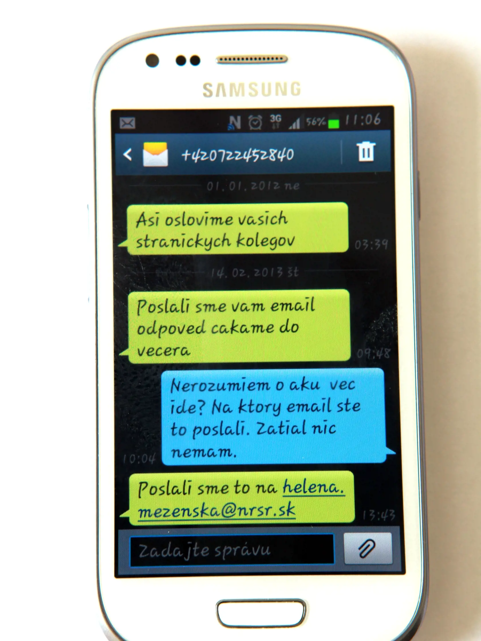 Helena Mezenská a kauza esemesiek.